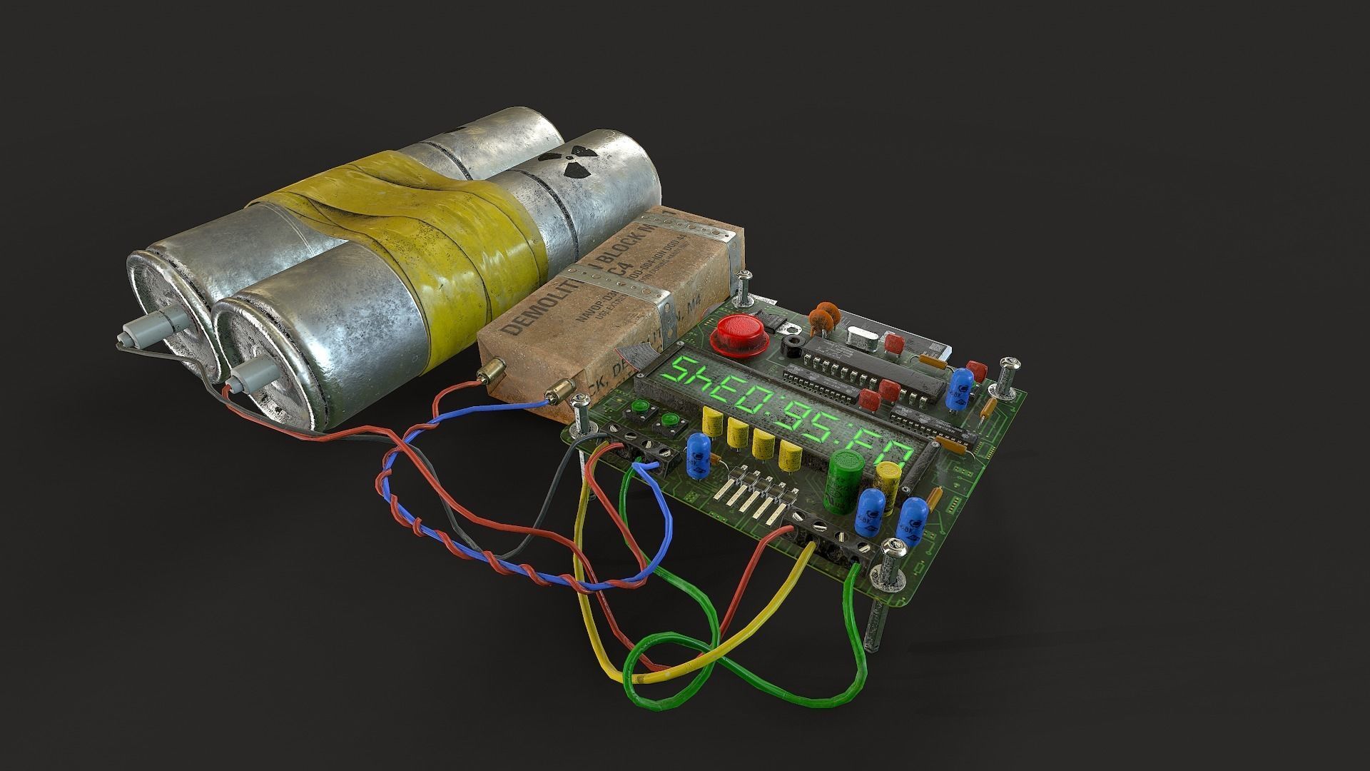 3D model Timer Bomb C4 VR / AR / low-poly | CGTrader