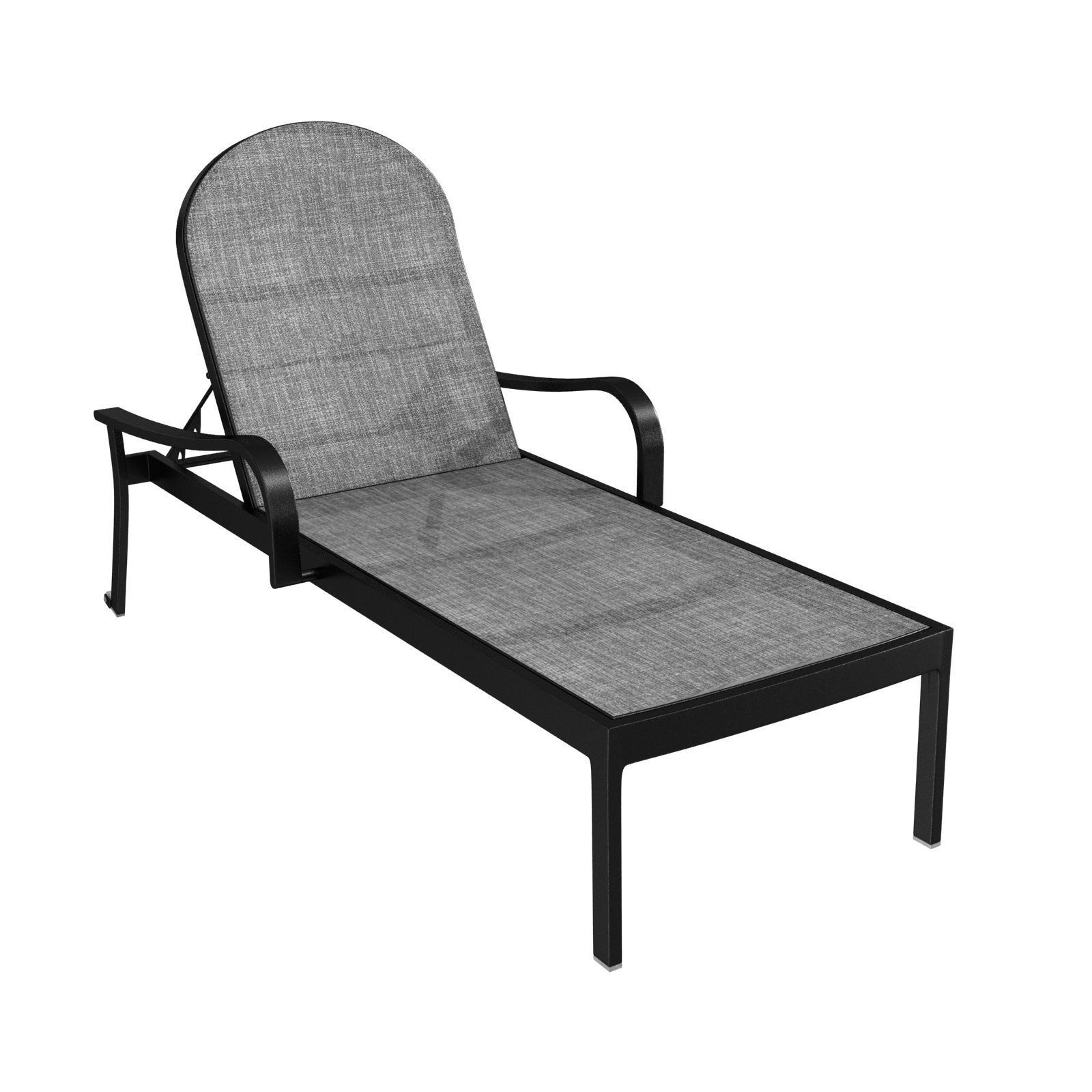Lanai Charcoal Mesh Outdoor Chaise Lounge 3D model CGTrader