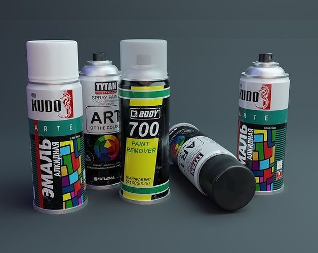 3D model used spray paint VR / AR / lowpoly CGTrader