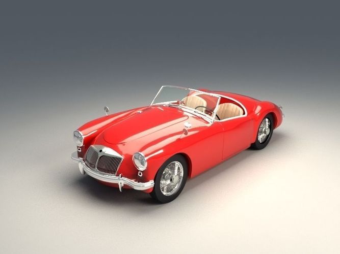 Model Mg Retro Car Cgtrader Mg Retro Car Model S Fbx 1