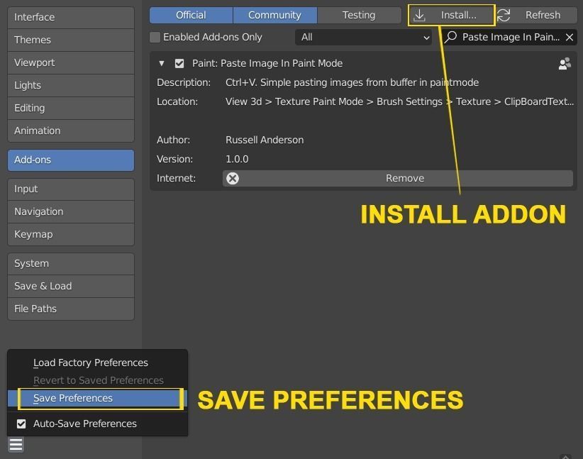 Paste Image Blender Add-on 3D model | CGTrader