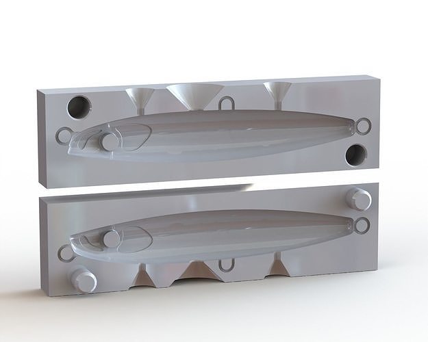 Fishing Lure Mold 3D Printer 3D model 3D printable CGTrader
