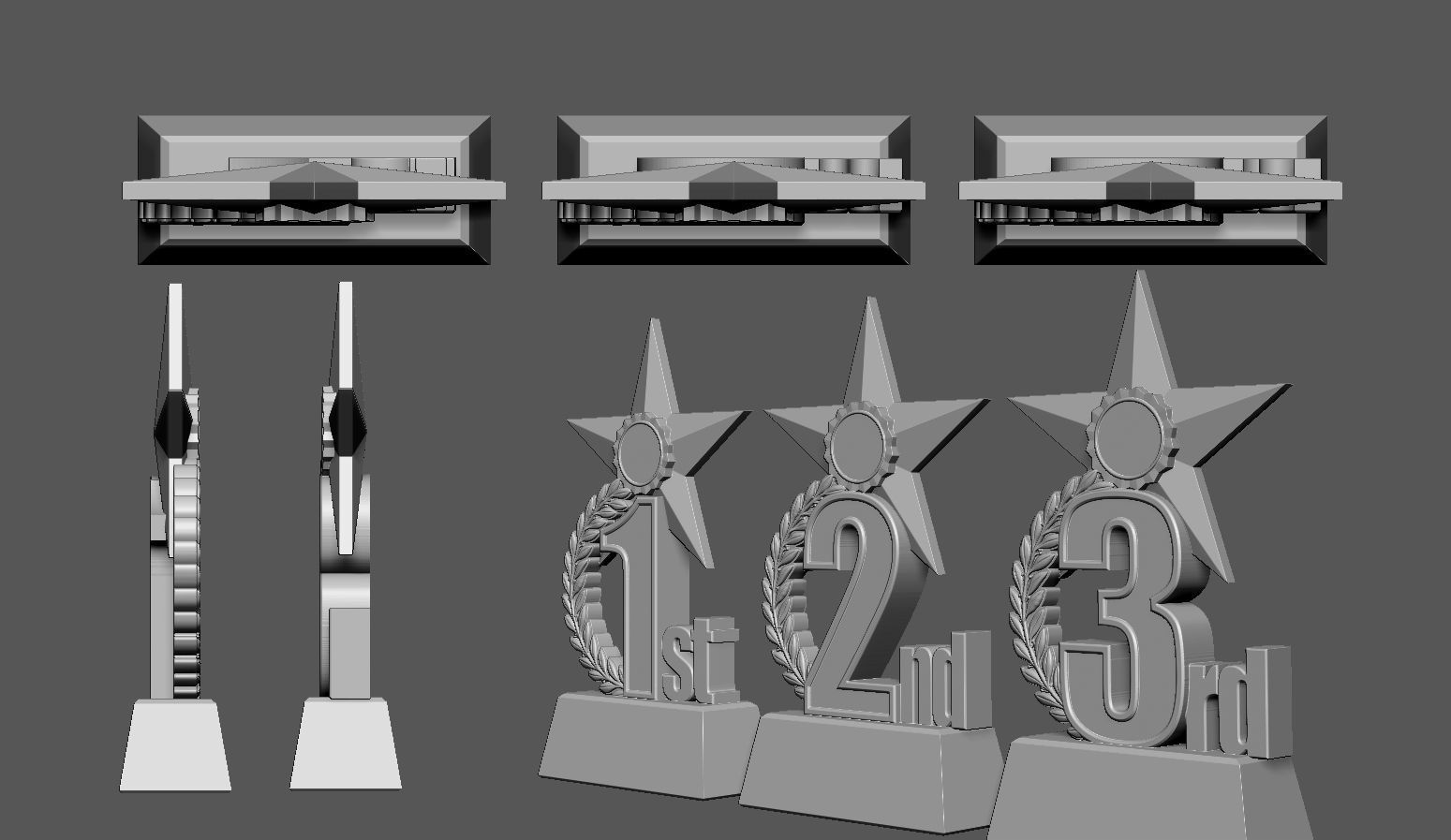 Award Trophy 3D model 3D printable CGTrader