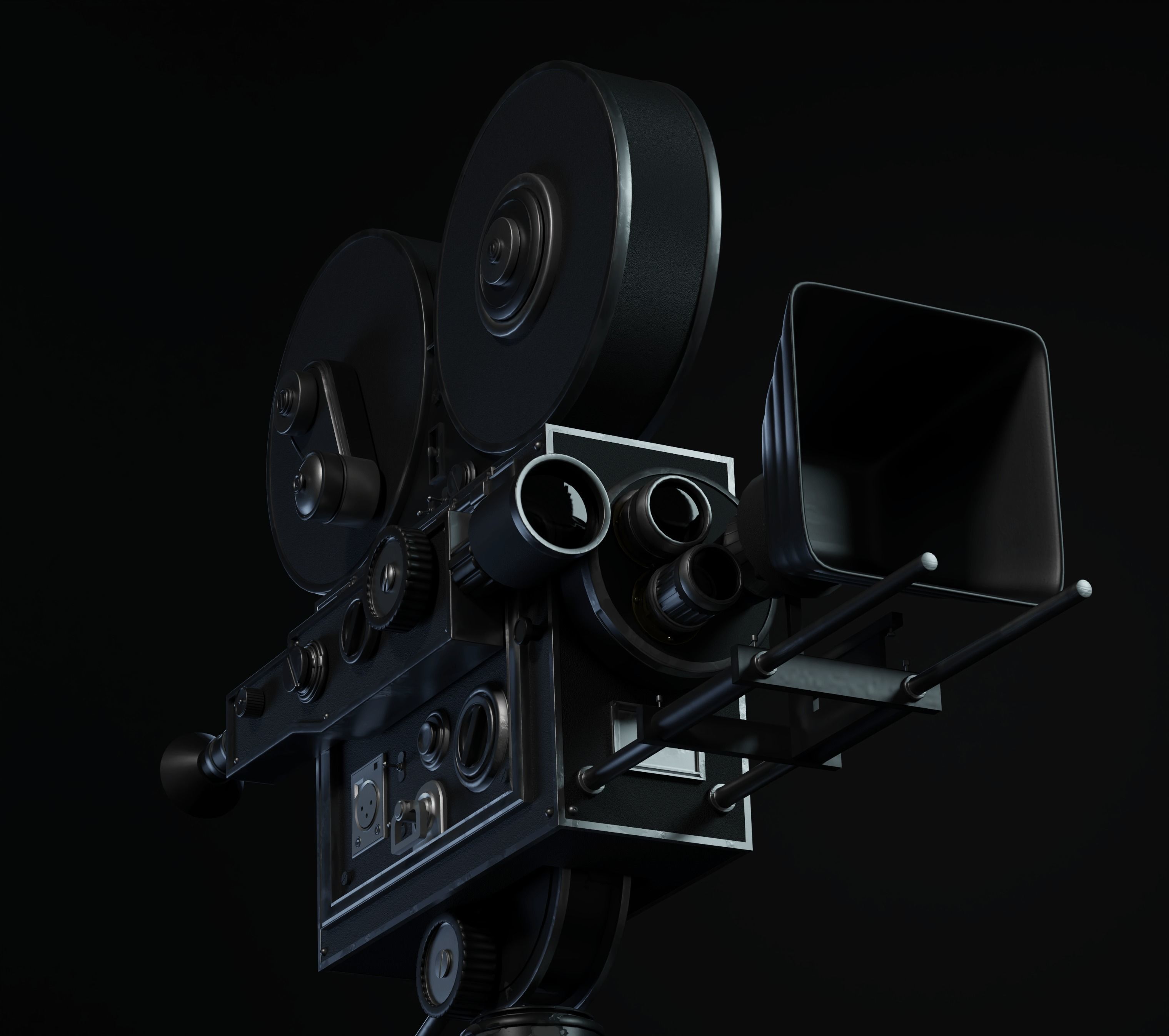 Old vintage movie camera 3D model CGTrader
