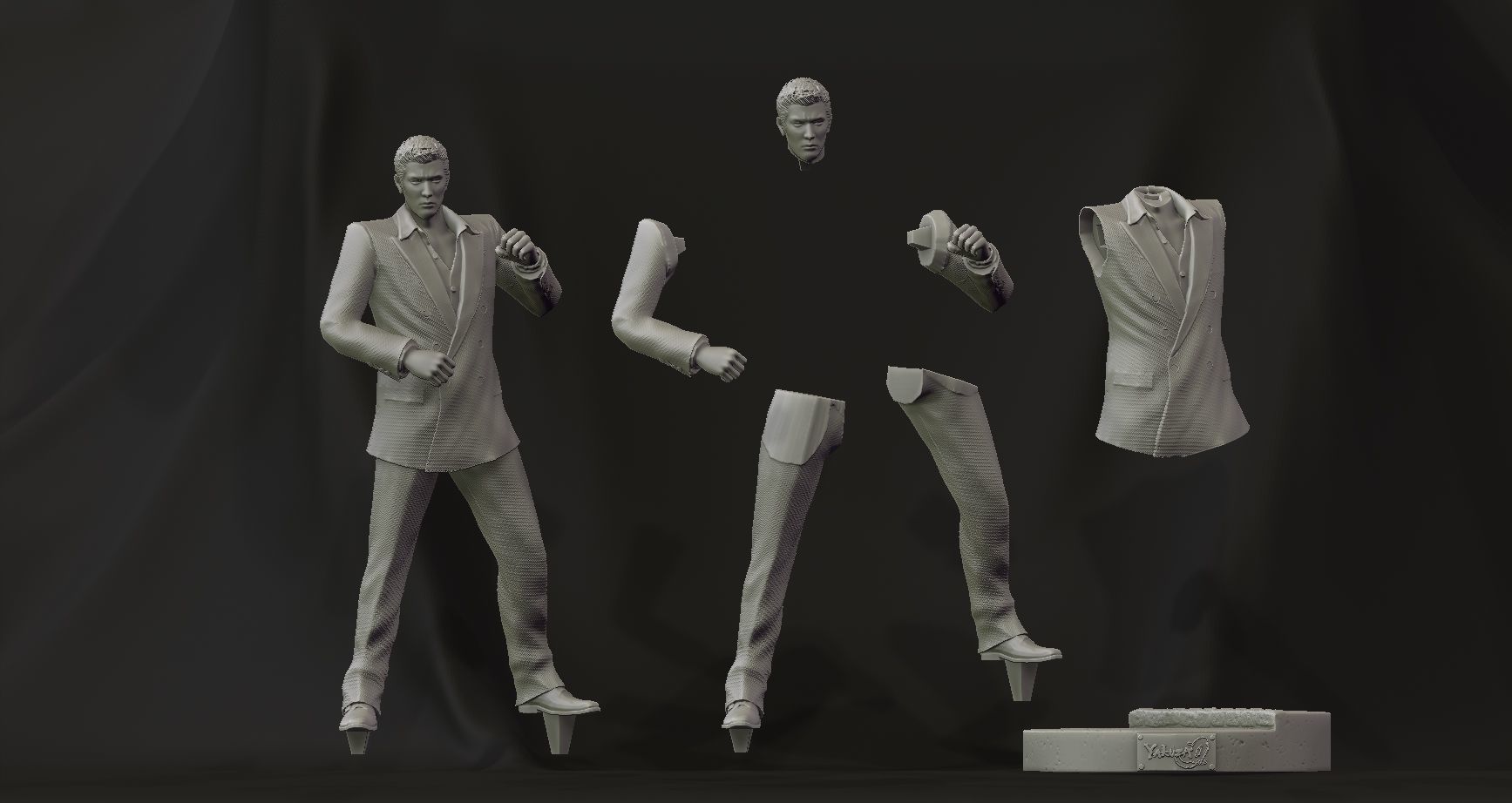 Kiryu Yakuza 0 3d Print figure statue 3D model 3D printable CGTrader