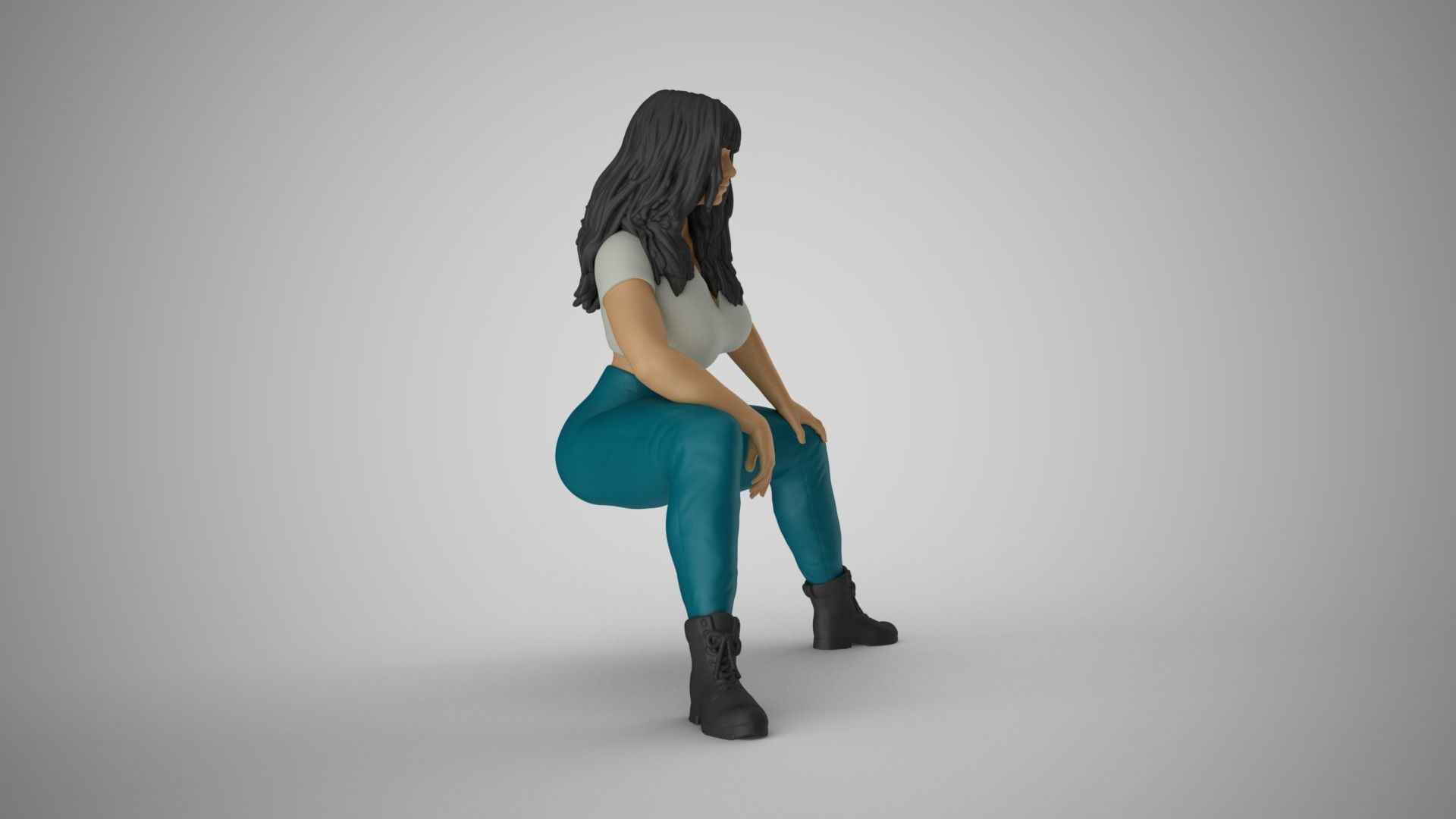 Headstrong Girl 3D model 3D printable CGTrader