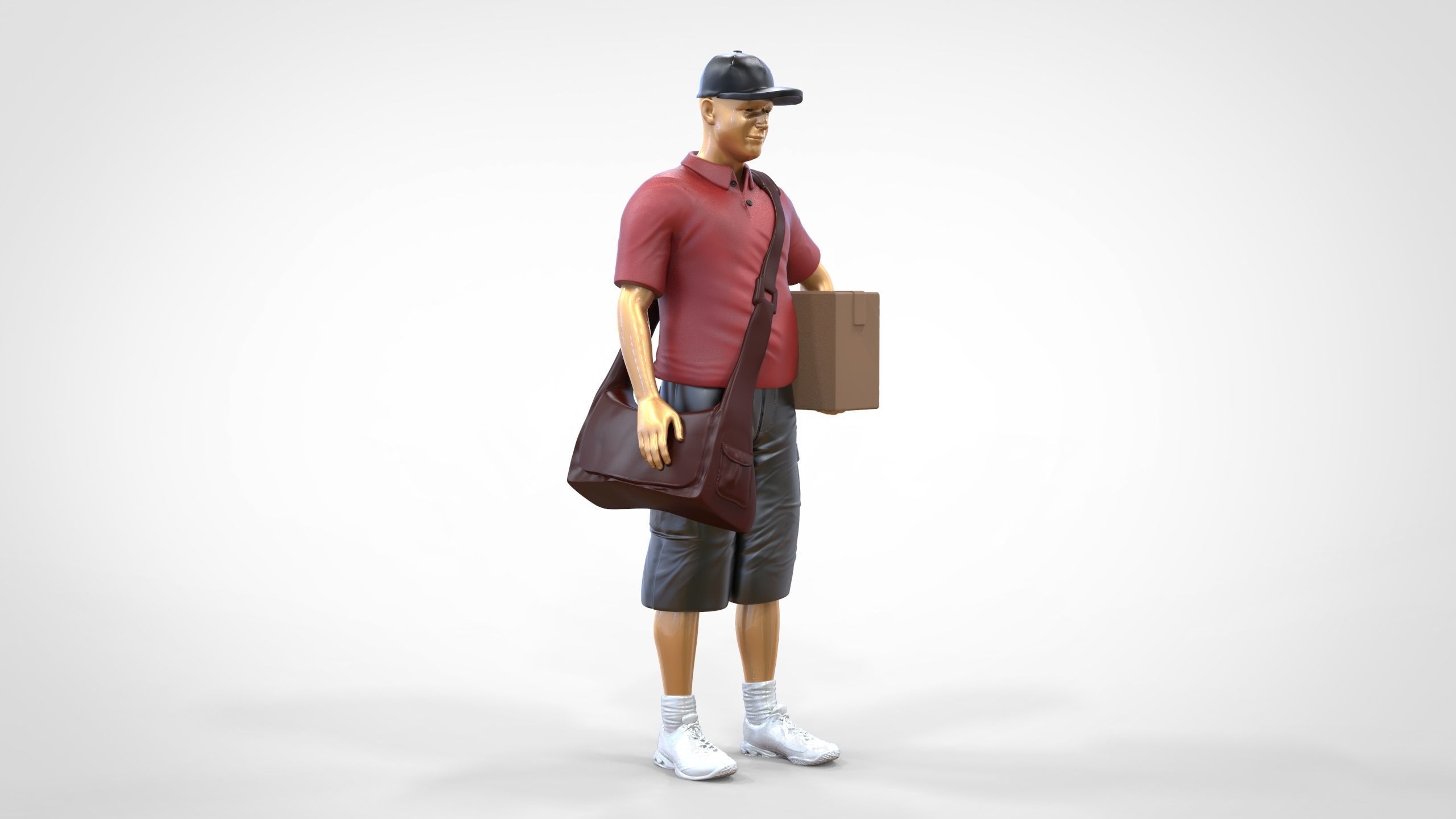 N1 Postman with Box 3D model 3D printable | CGTrader