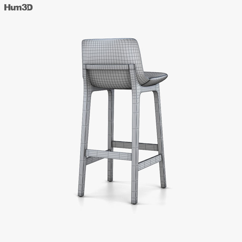 Poliform Ventura Bar stool 3D model CGTrader