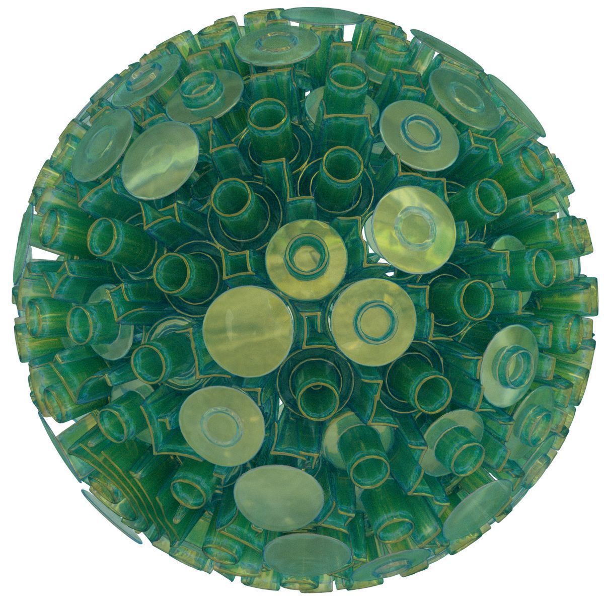 Pistons plastic ball with holes in it 3D model CGTrader