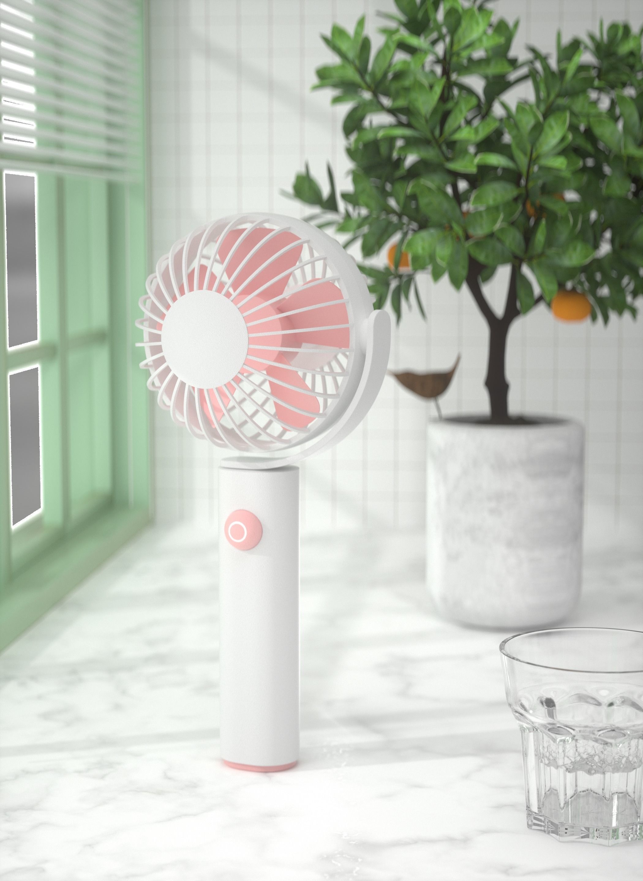Handheld electric fan free 3D model CGTrader