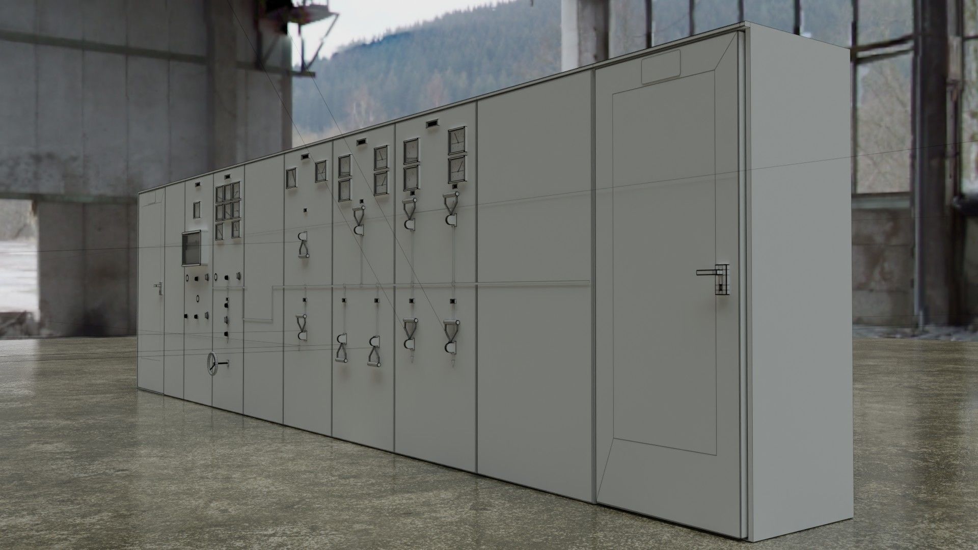 Control Panel Wall 3D model CGTrader