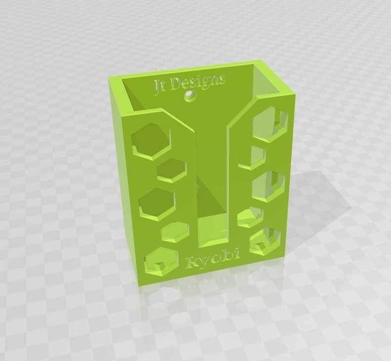 Ryobi Battery Holder 3D model 3D printable CGTrader