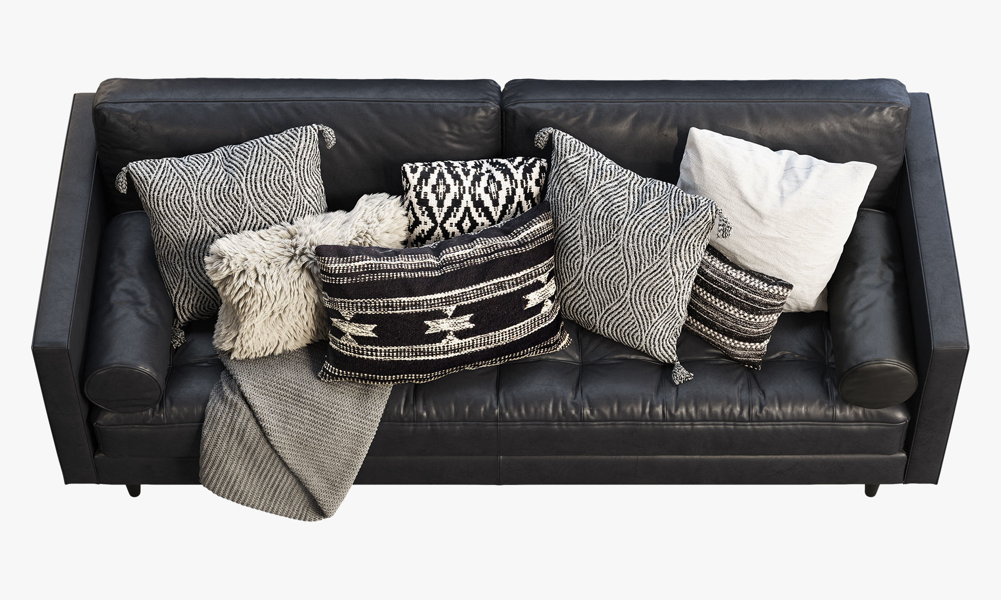 Joybird Briar Leather Sofa 3D model CGTrader