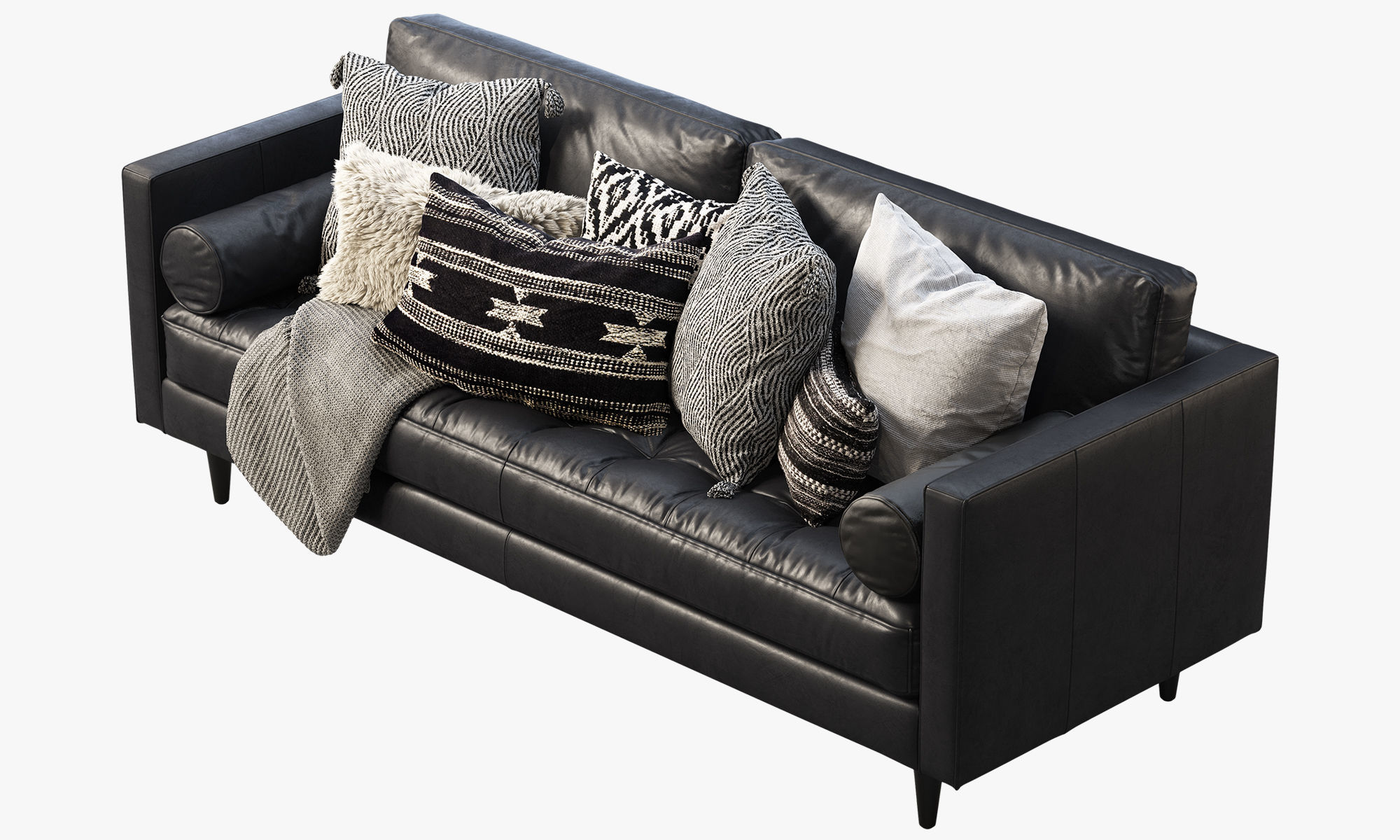 Joybird Briar Leather Sofa 3D model CGTrader