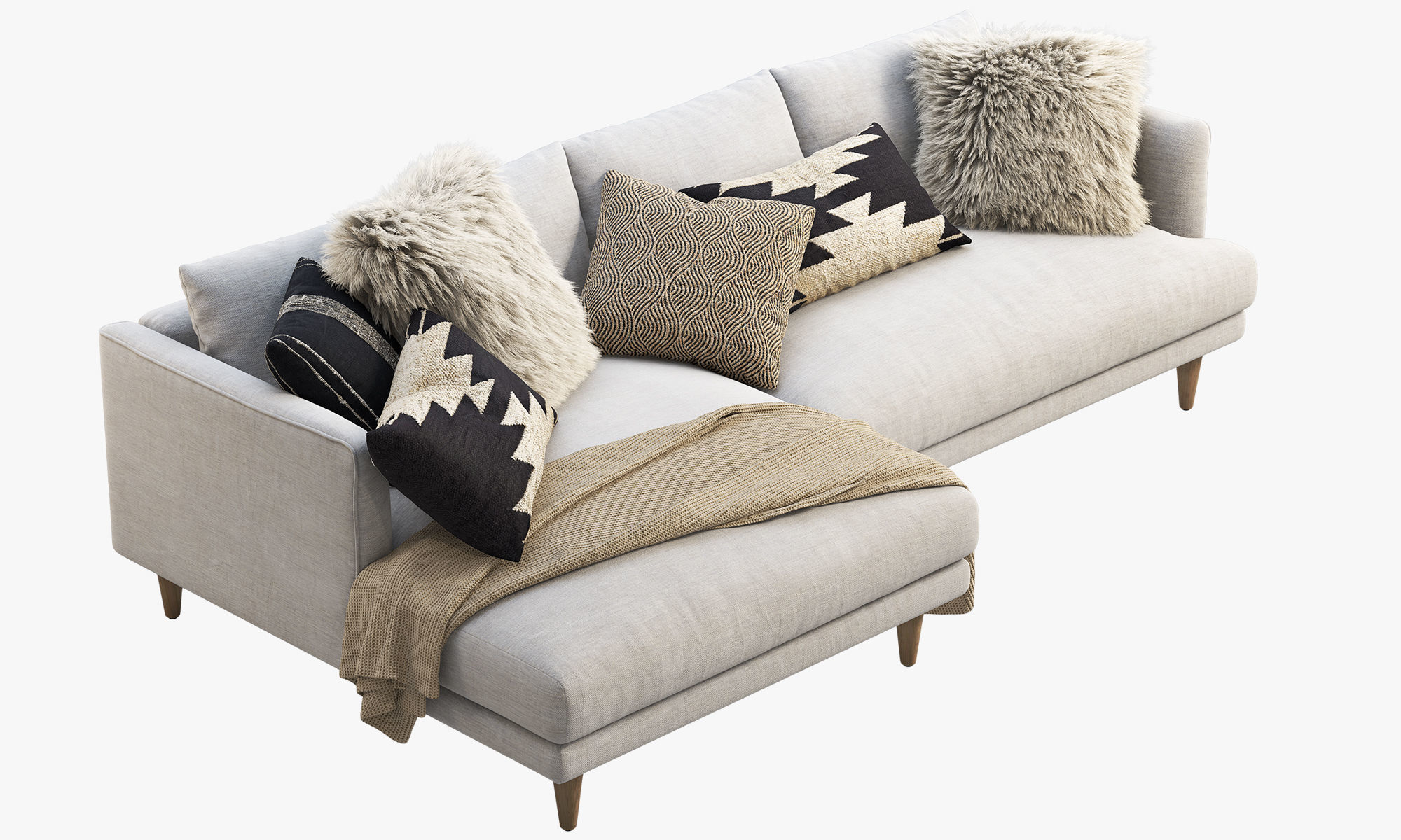 Joybird Lewis Sectional sofa 3D model CGTrader