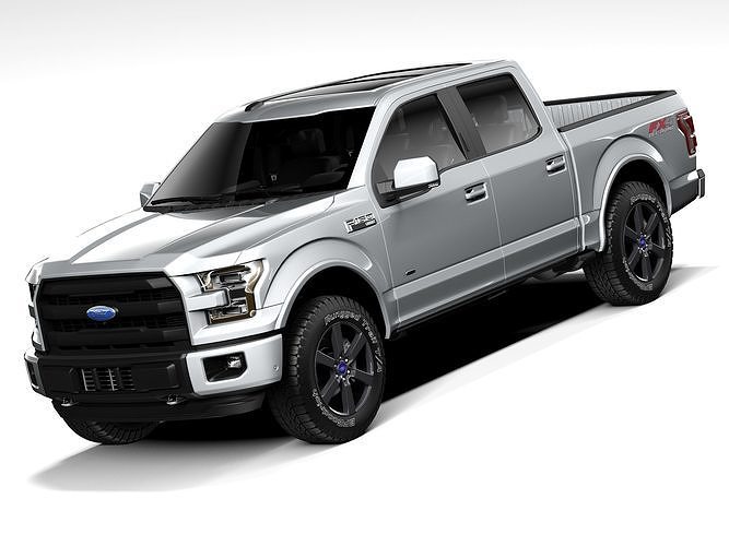Ford F1 Lariat CrewCab modelo 3d lobo lariat 2015 Ford F1 Lariat CrewCab modelo 3d