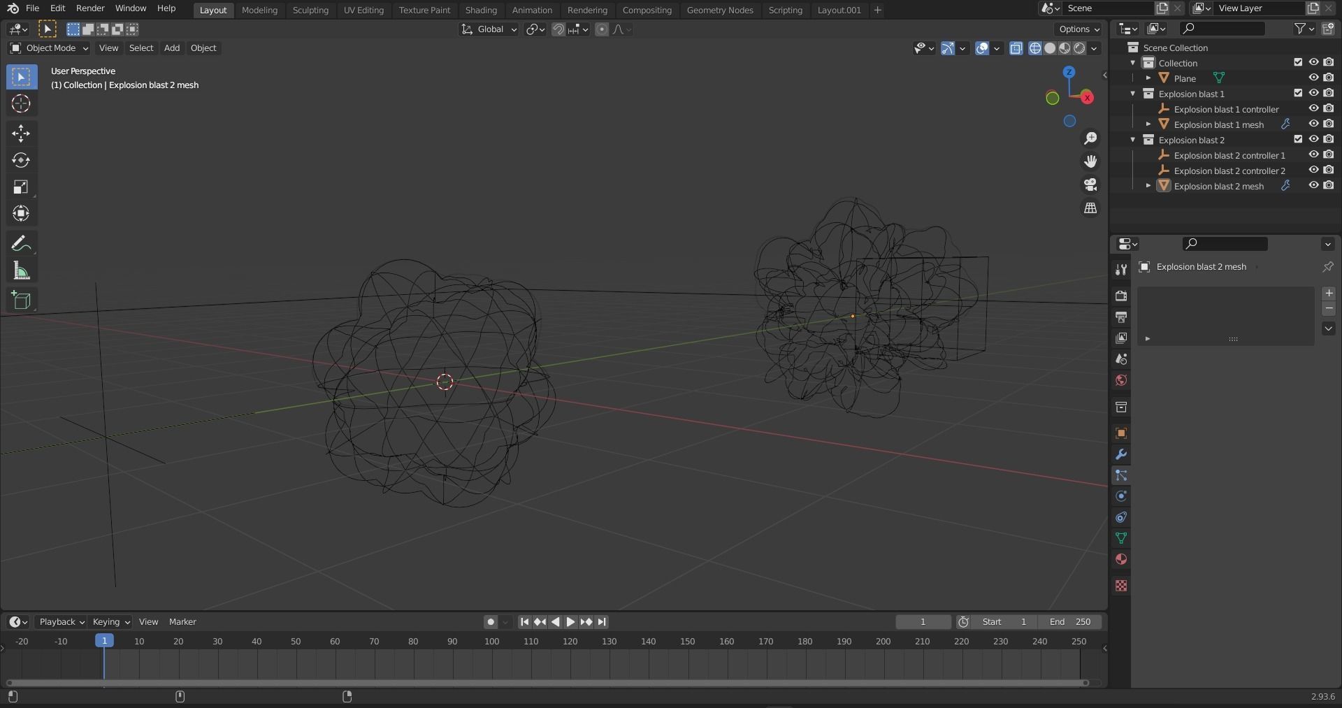 Fire Explosion reactive mesh free 3D model | CGTrader