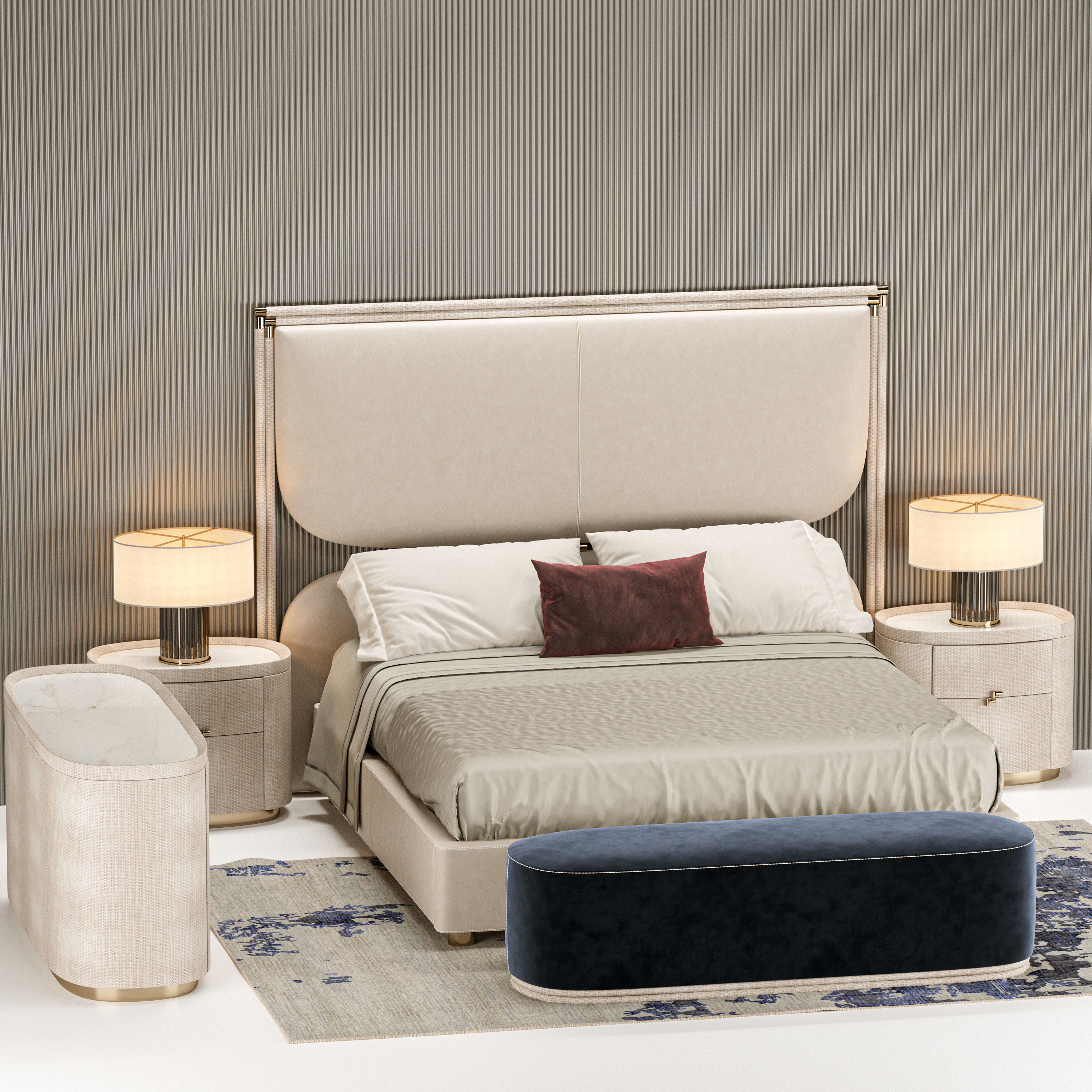Rugiano Boheme Bed 3D model CGTrader