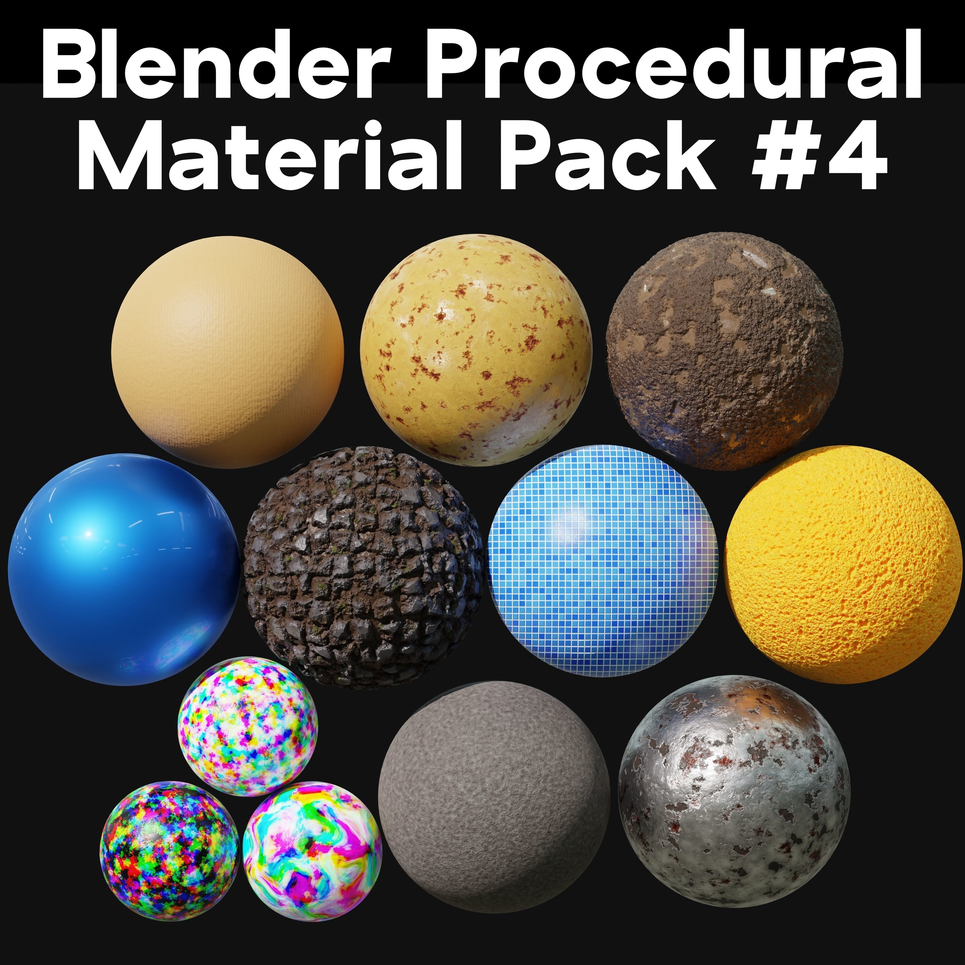 Blender Procedural Material Pack 4 Texture | CGTrader