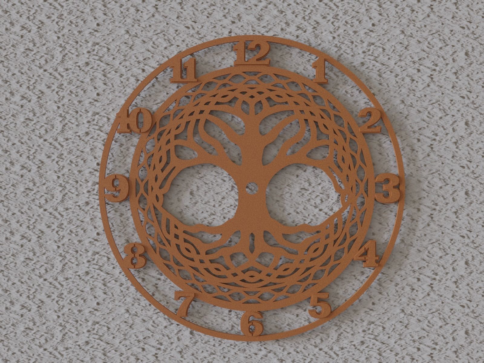 tree of life wall clock 3D model 3D printable | CGTrader