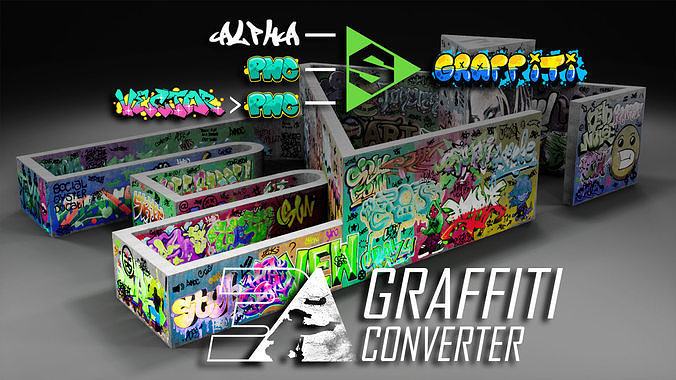 Graffiti Converter 3D model | CGTrader