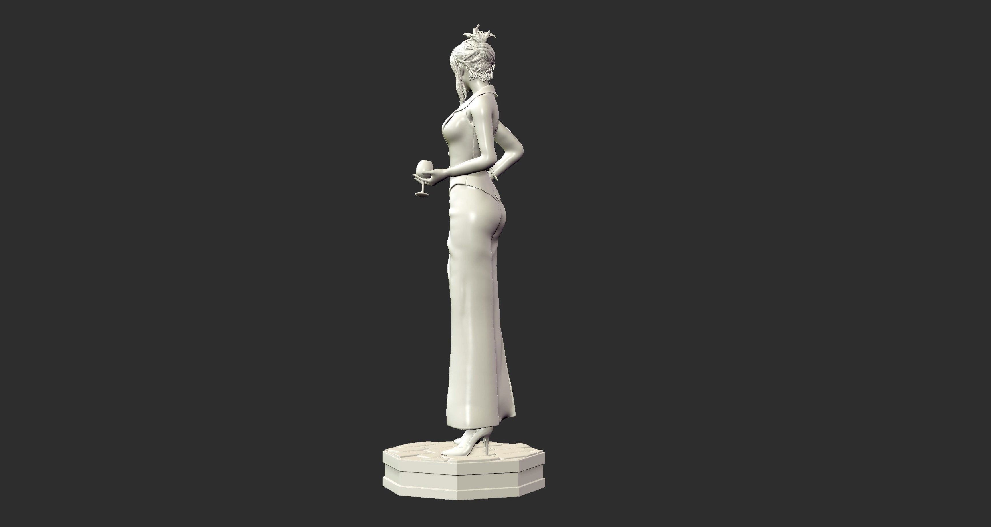 Scarlet Final Fantasy 7 3D Print Figure 3D model 3D printable CGTrader