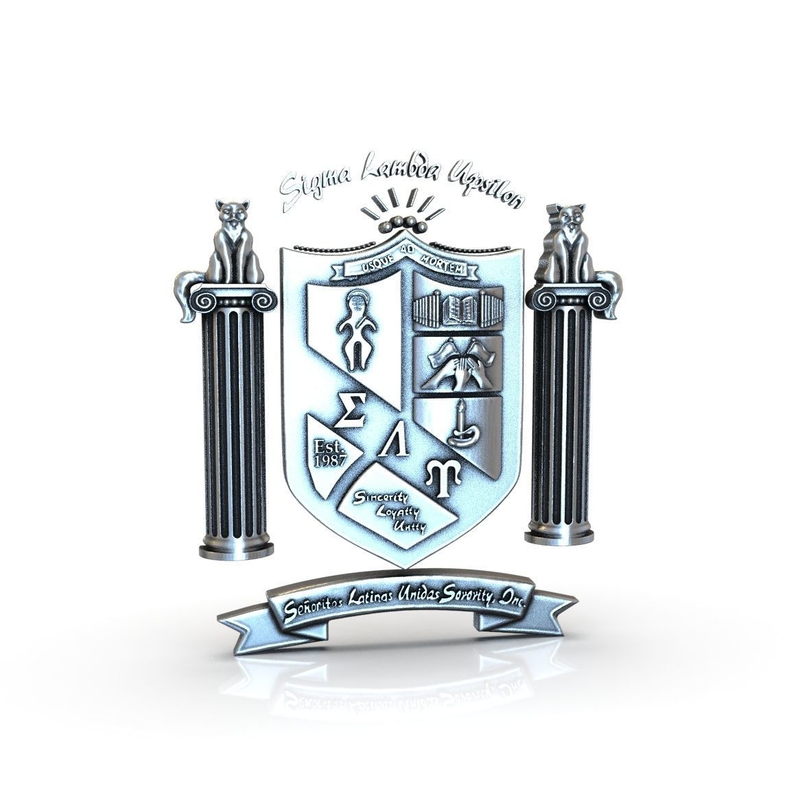 Sigma Lambda UpsilonSenoritas 3D model 3D printable | CGTrader