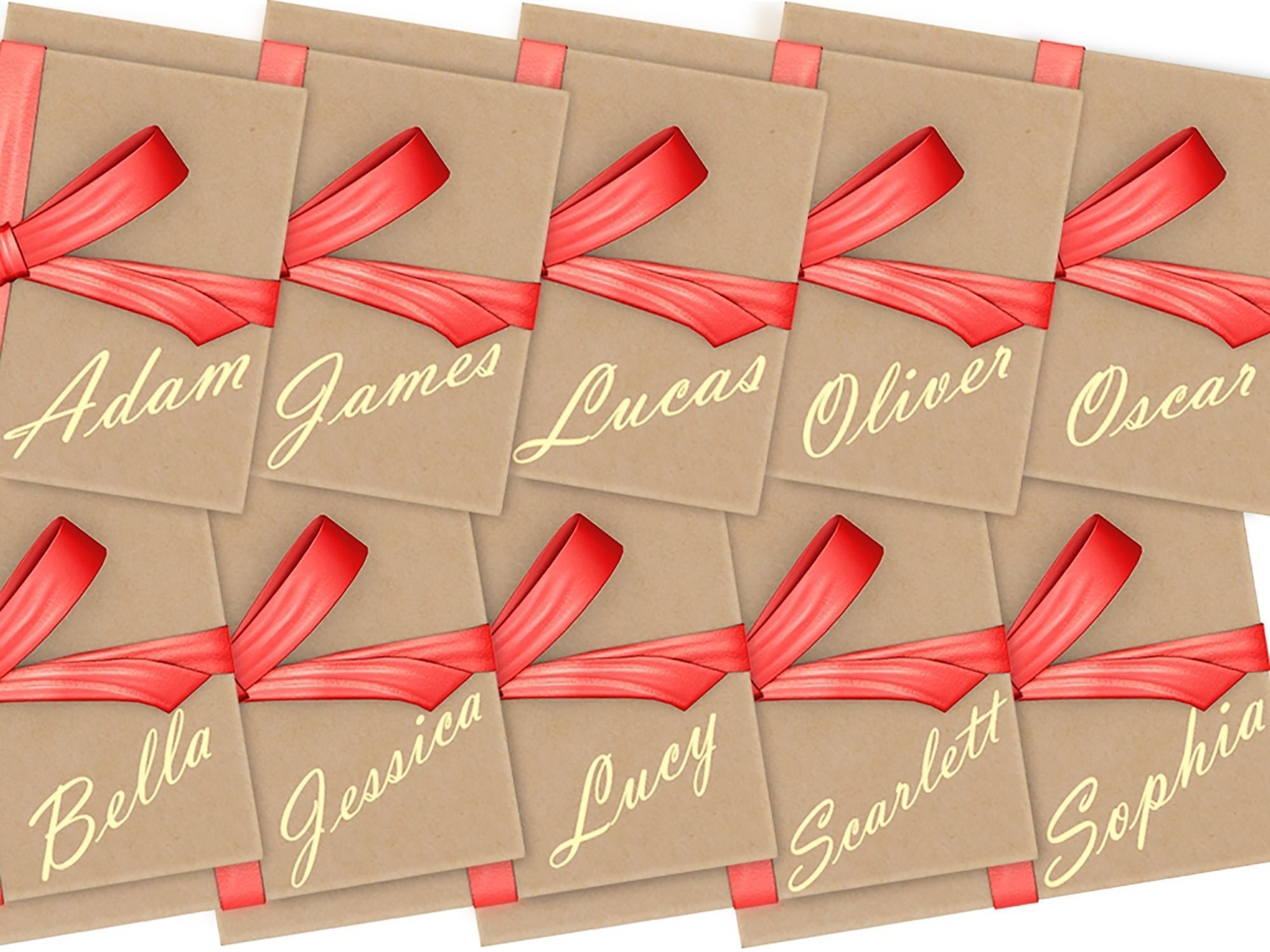 3D model Gift Boxes With Names VR / AR / lowpoly CGTrader