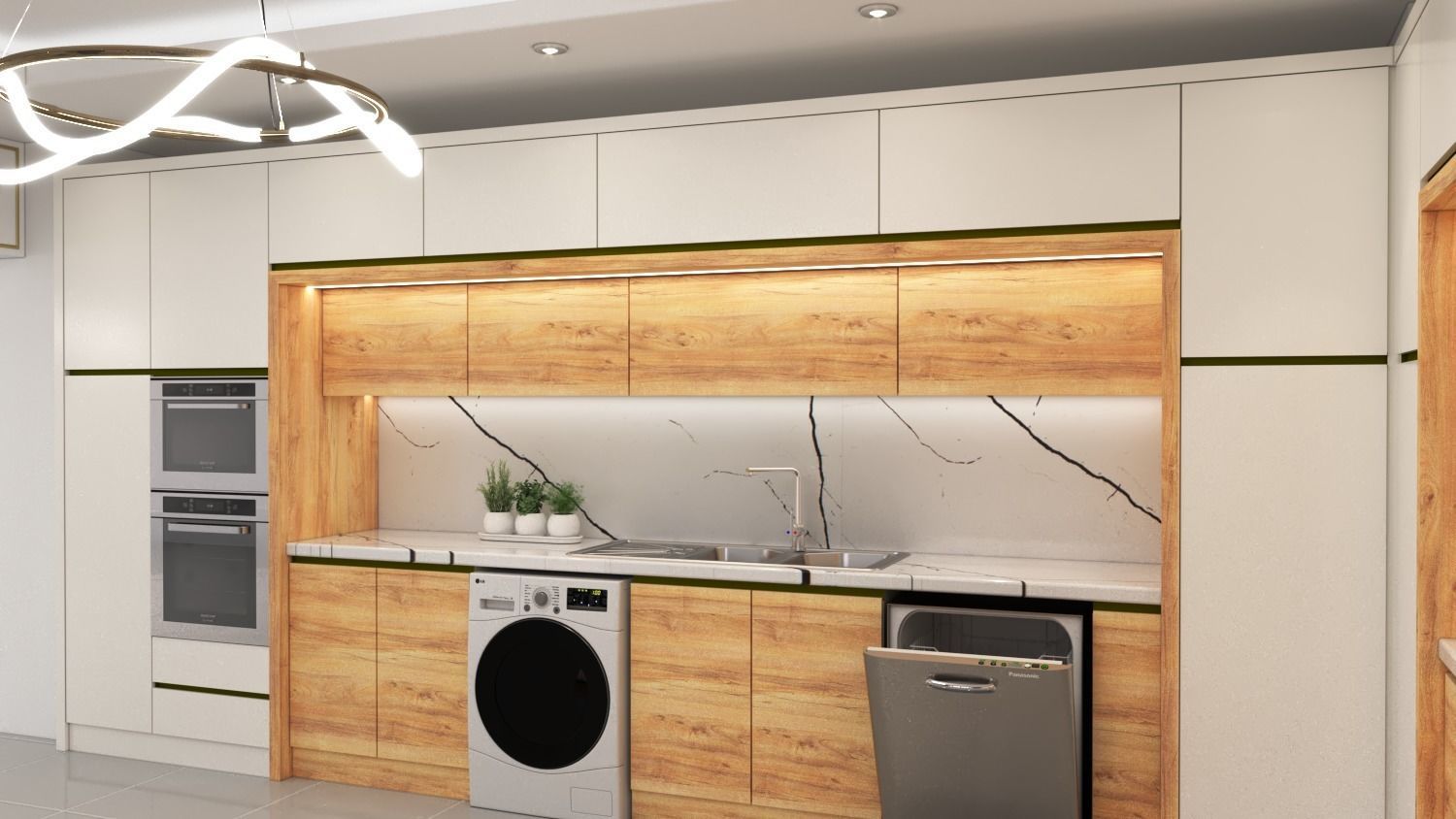 modern kitchen design sketchup 3D model CGTrader