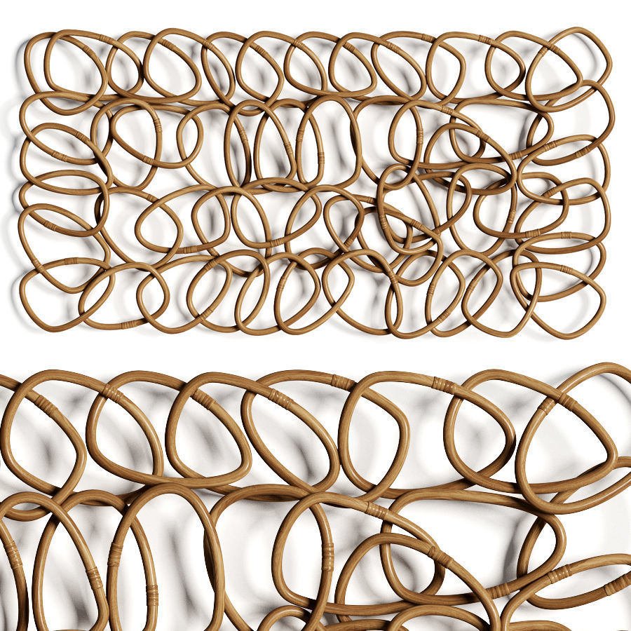 Palisades Rattan Wall Decor 3D model CGTrader