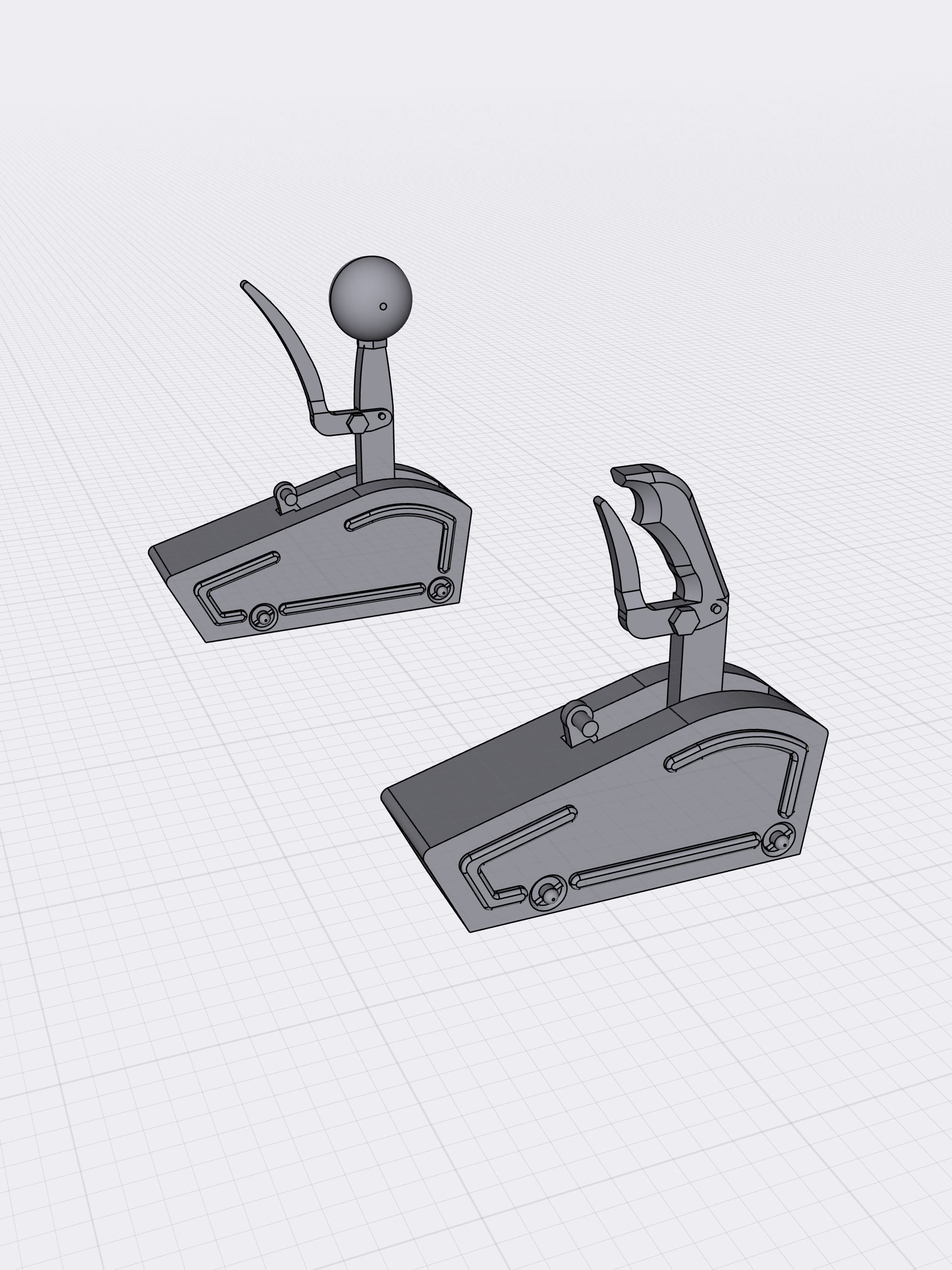 B and M Pro Ratchet Shifters x2 Drag Shifter 3D model 3D printable CGTrader