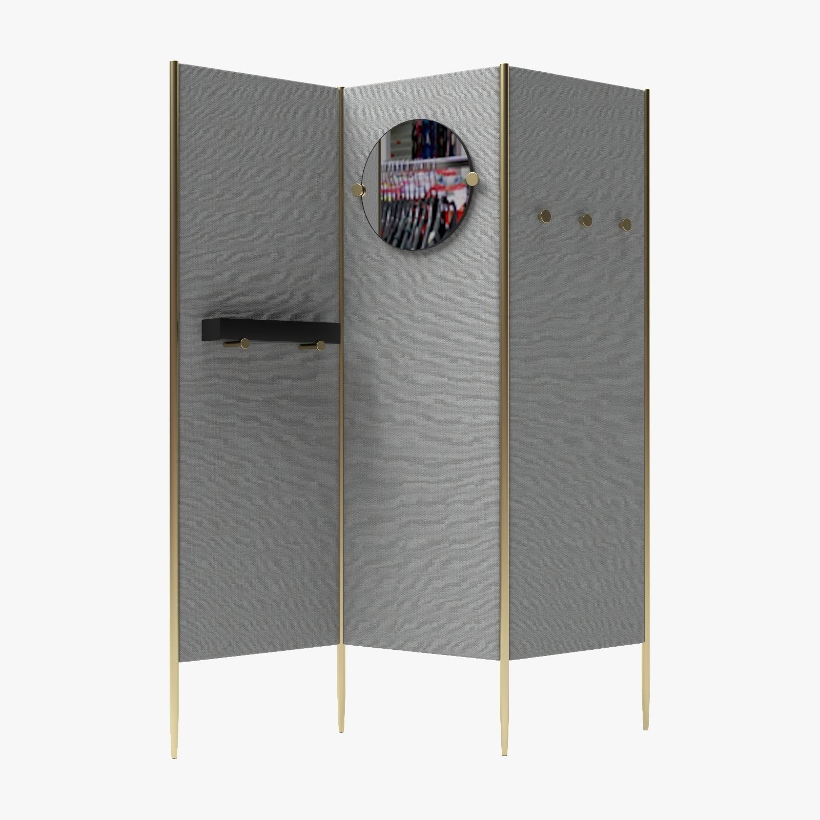 West elm Colette Room Divider 3D model CGTrader