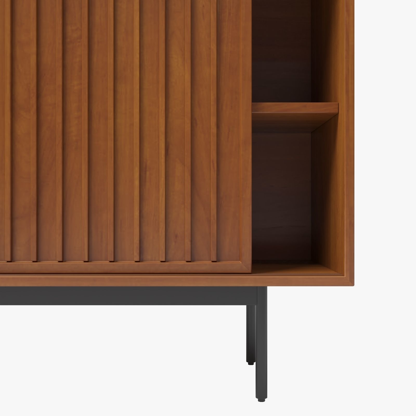 West Elm Slatted Buffet 3D model CGTrader