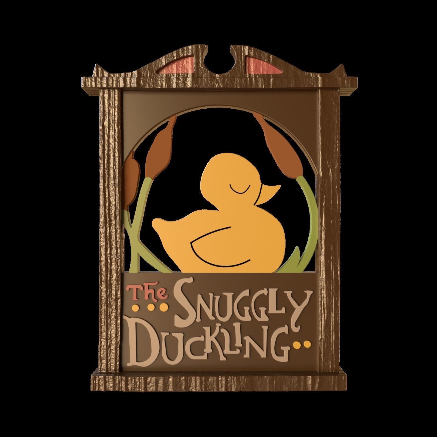 Snuggly Duckling Sign From Tangled 3D Model 3D Printable CGTrader