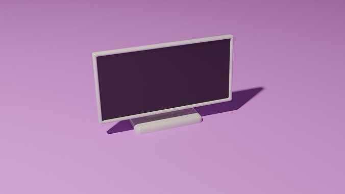 Computer monitor Low-poly 3D model