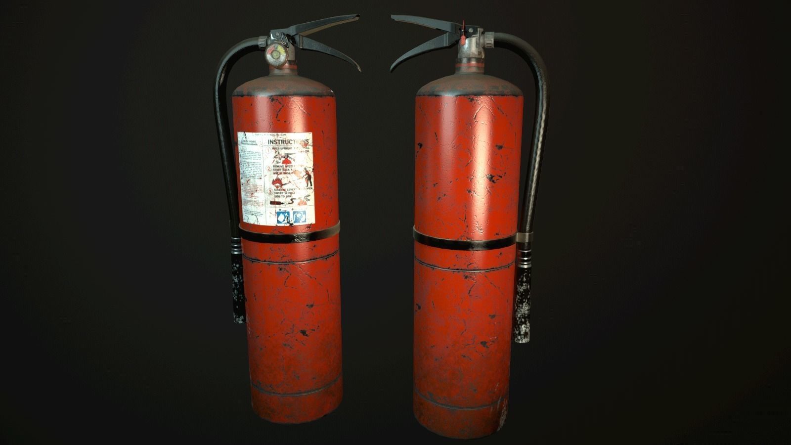 Fire Extinguisher Low-poly 3D model