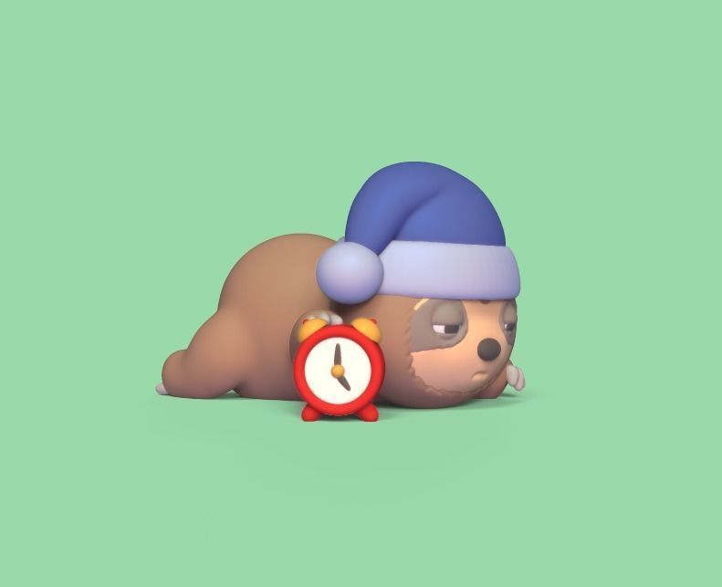 Sleepy Sloth 3D model 3D printable | CGTrader