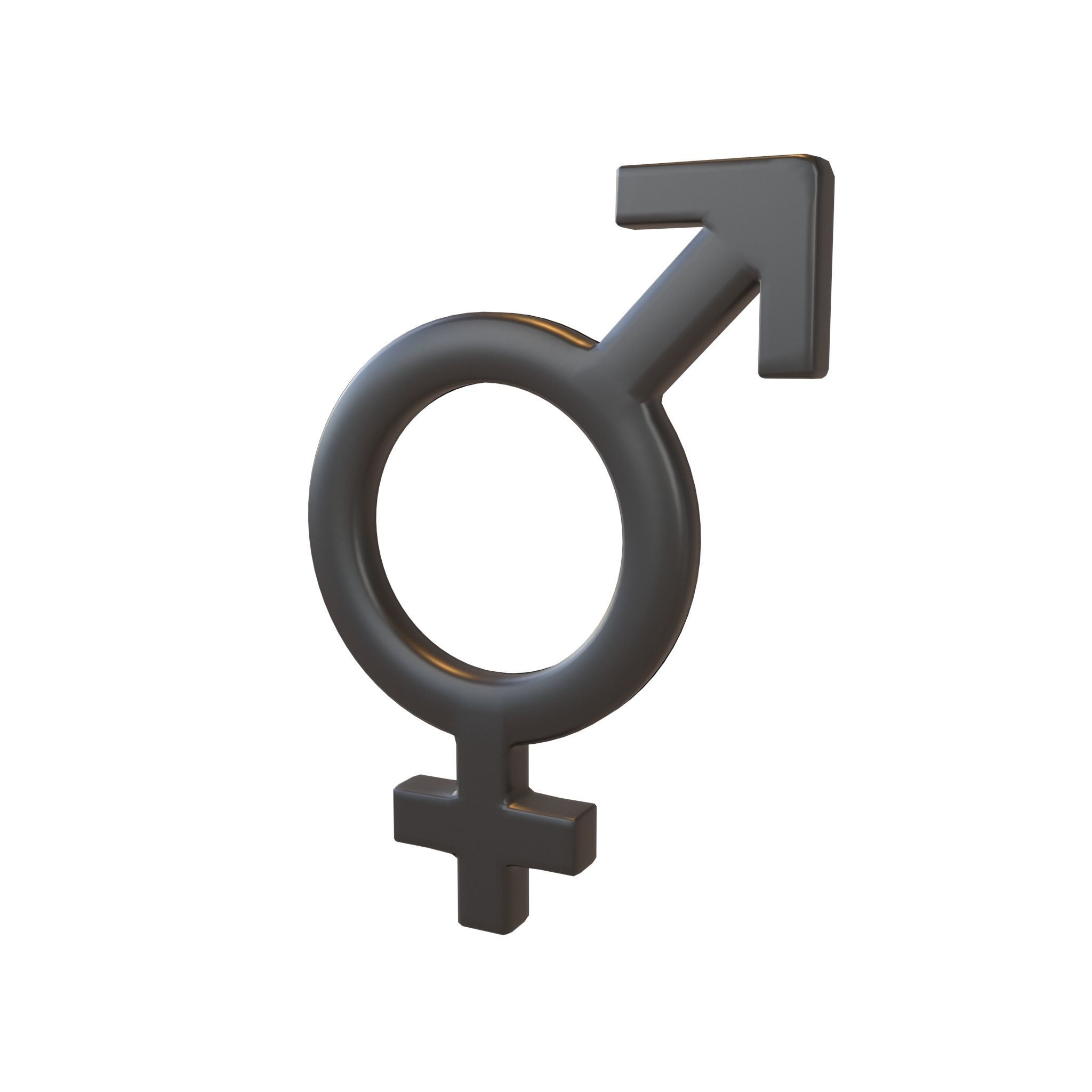 3D model Bigender Gender Symbol v2 001 VR / AR / low-poly | CGTrader