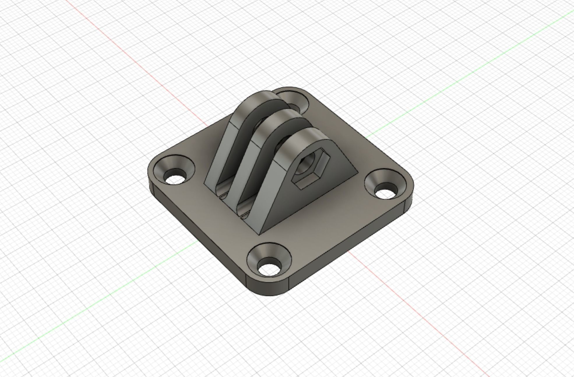 STLFILE for Screw Mount to GoPro Hero 3D model 3D printable CGTrader