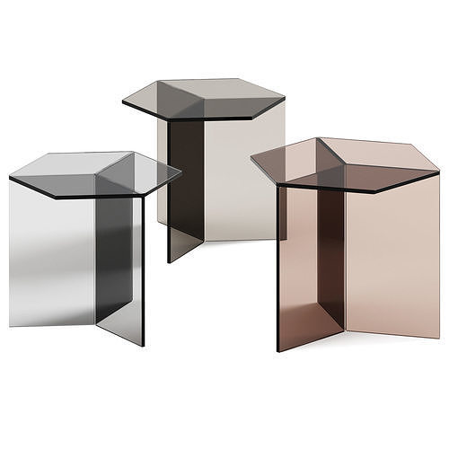 Isom Tall Multicolor Side Table 3D model