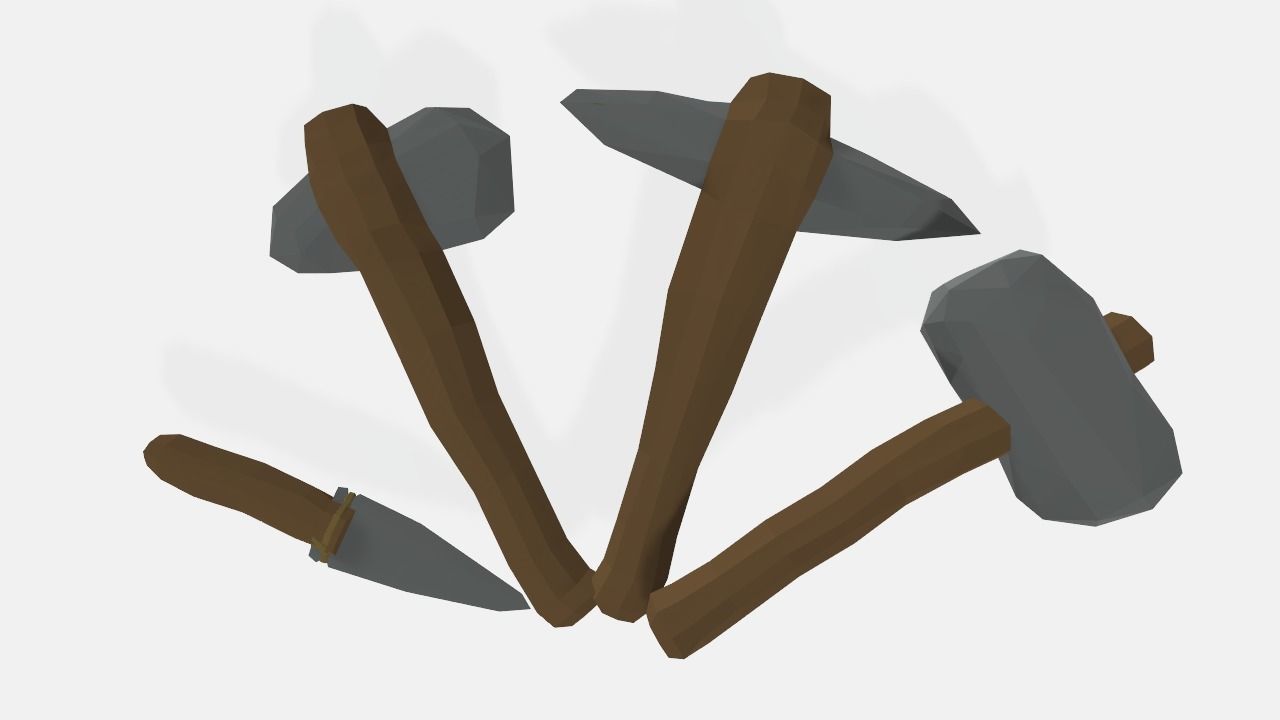 3D model Stone Tools VR / AR / lowpoly CGTrader
