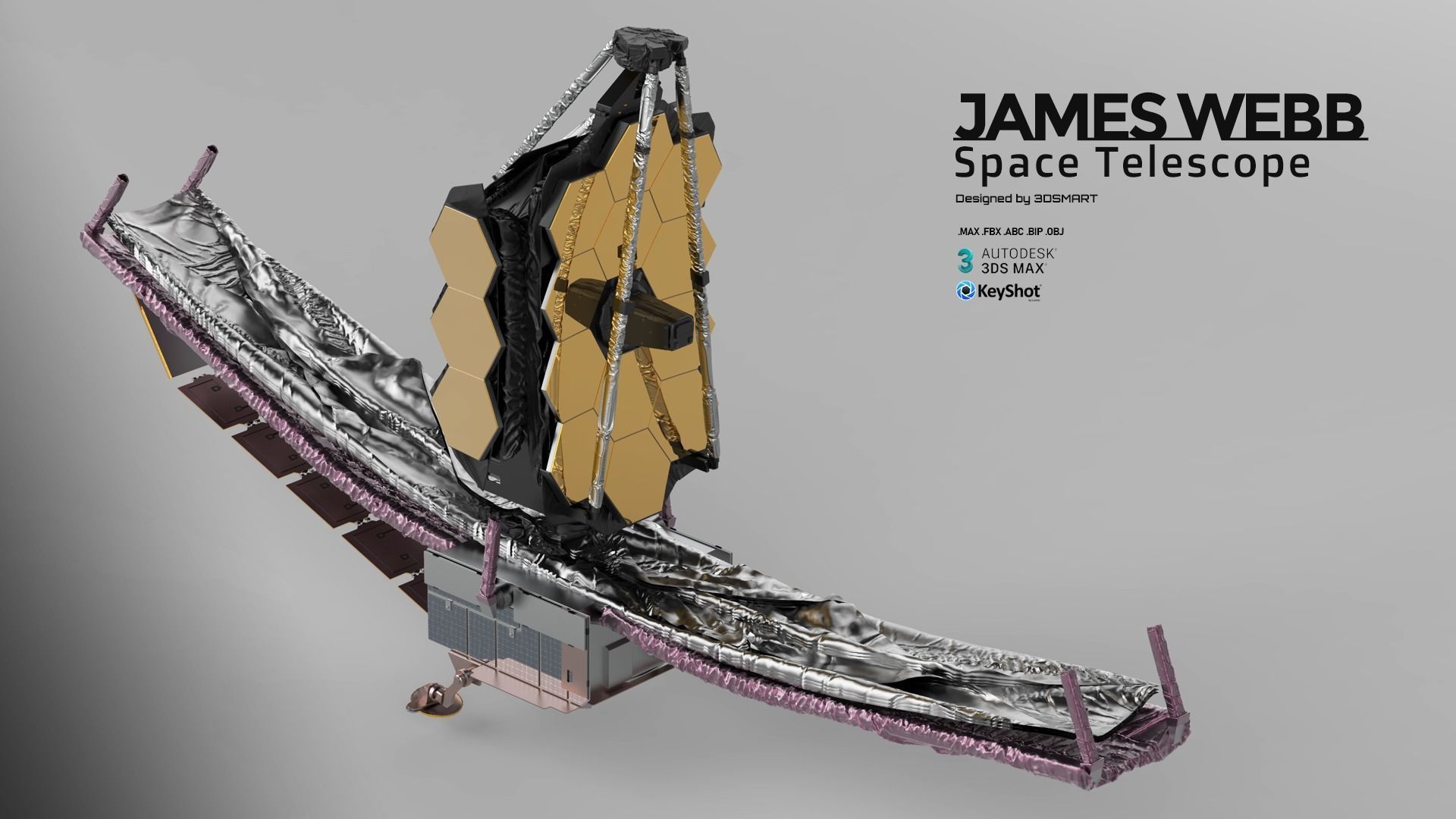 James b Space Telescope 3D model CGTrader