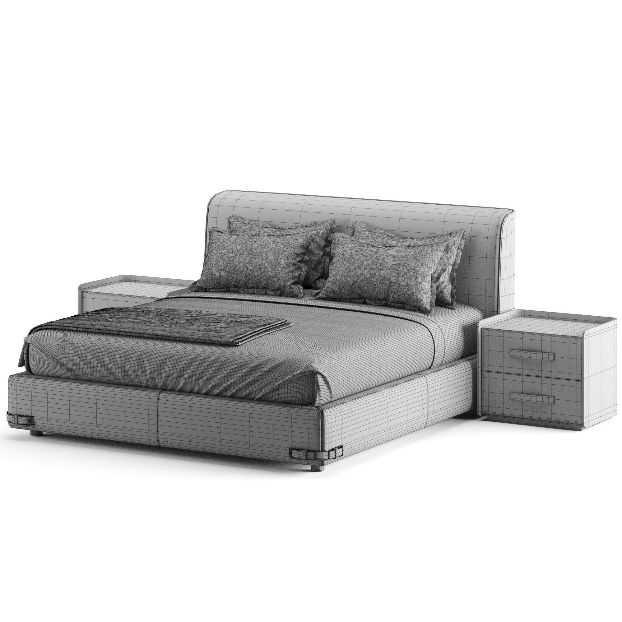 Fendi Casa Soho Bed 3D model CGTrader