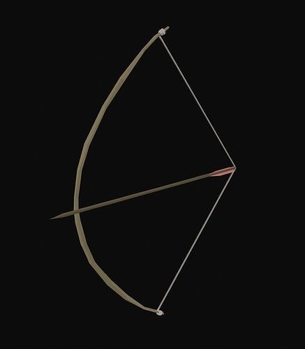 Bow And Arrow Low Poly Low-poly 3D model