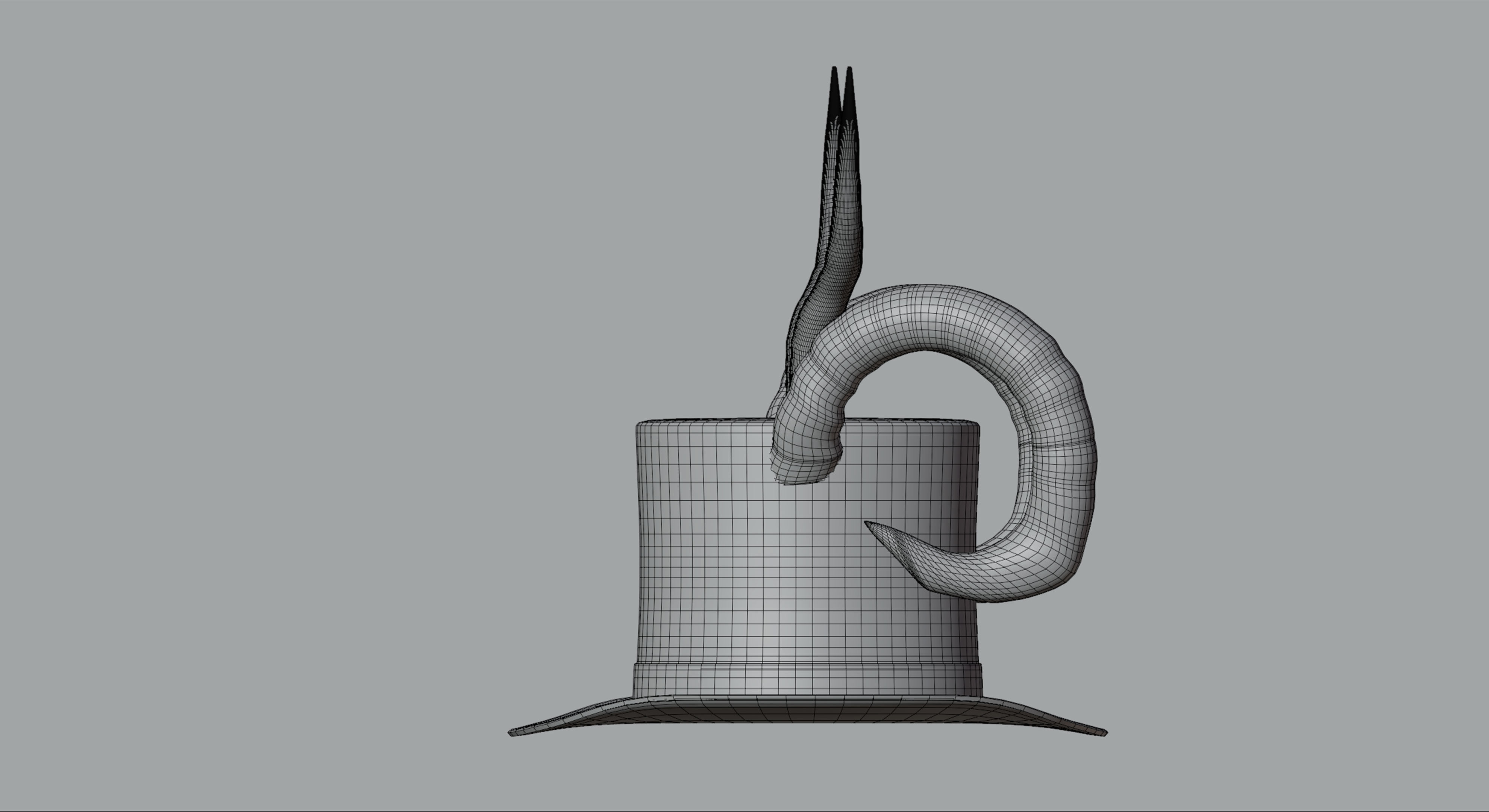 3D model Horned Top Hat VR / AR / lowpoly CGTrader