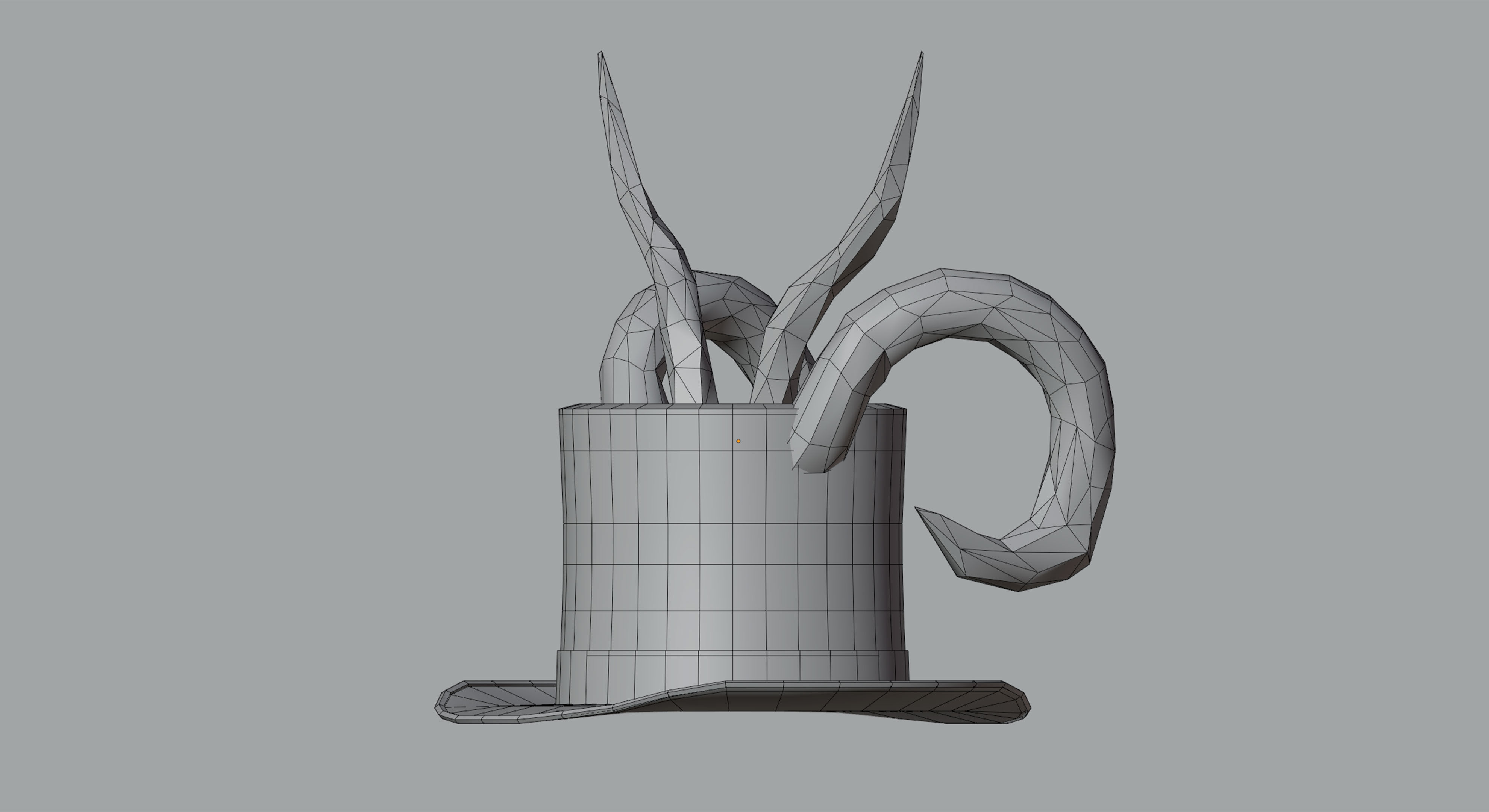 3D model Horned Top Hat VR / AR / lowpoly CGTrader
