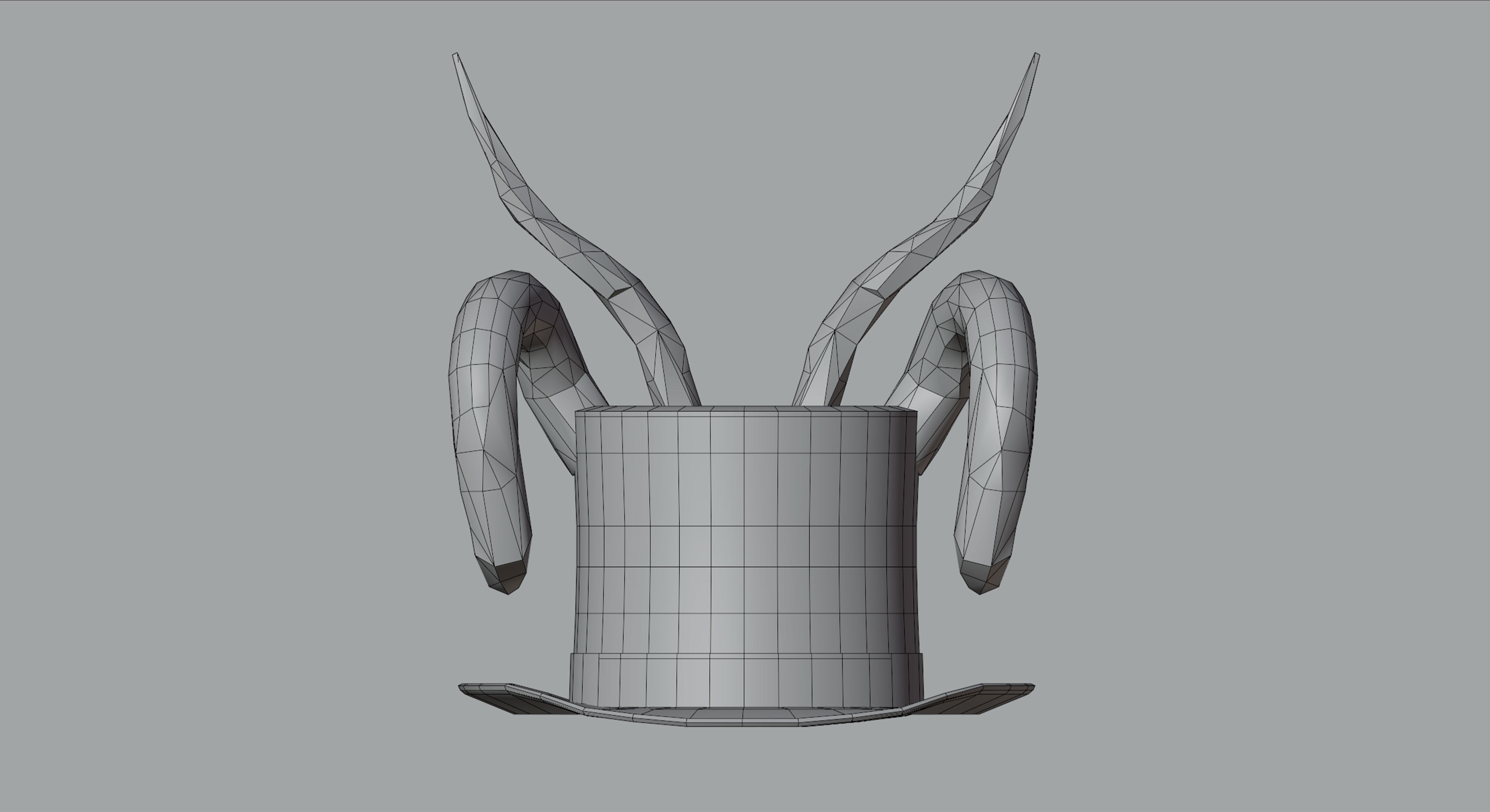 3D model Horned Top Hat VR / AR / lowpoly CGTrader