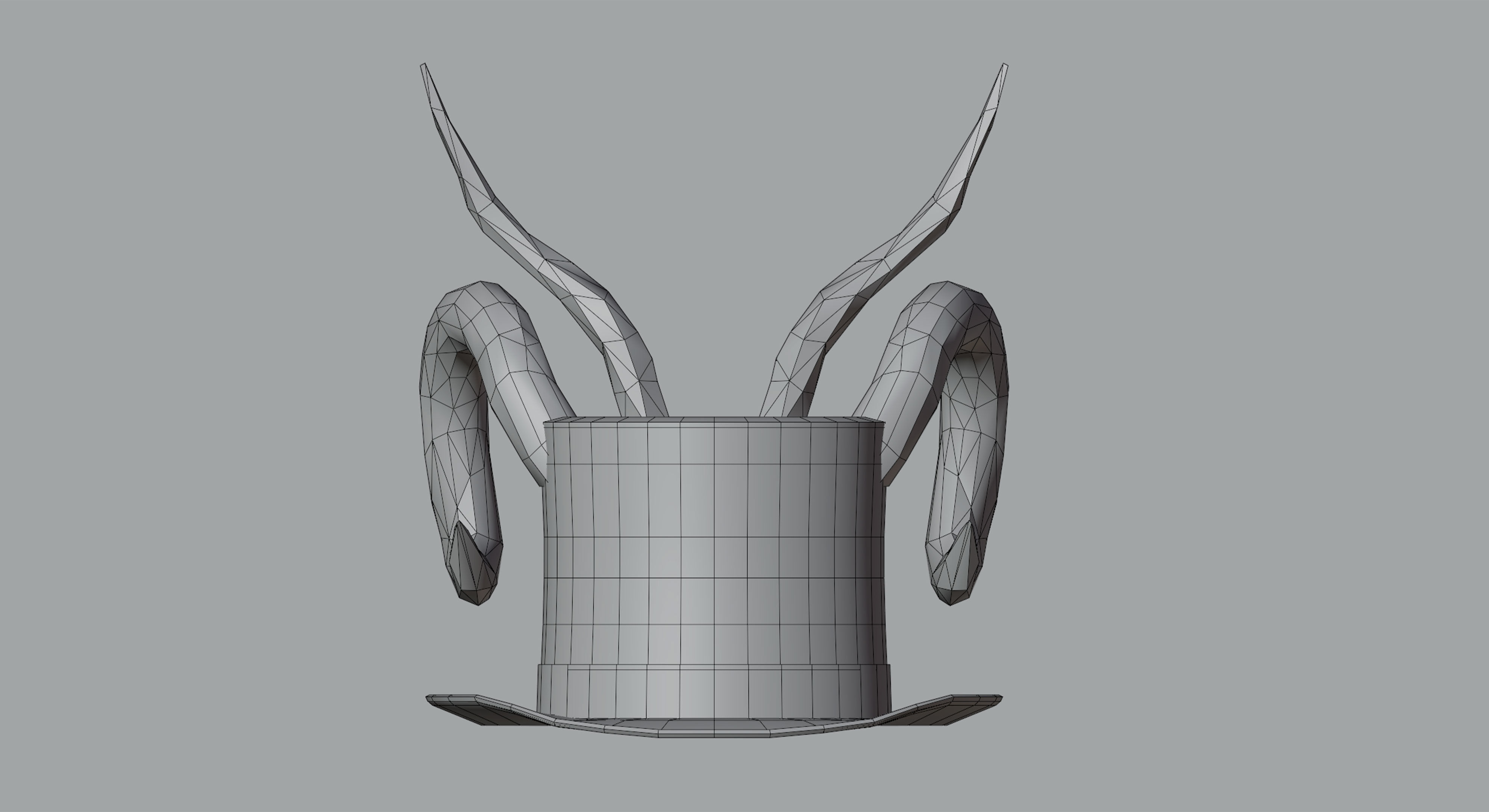 3D model Horned Top Hat VR / AR / lowpoly CGTrader