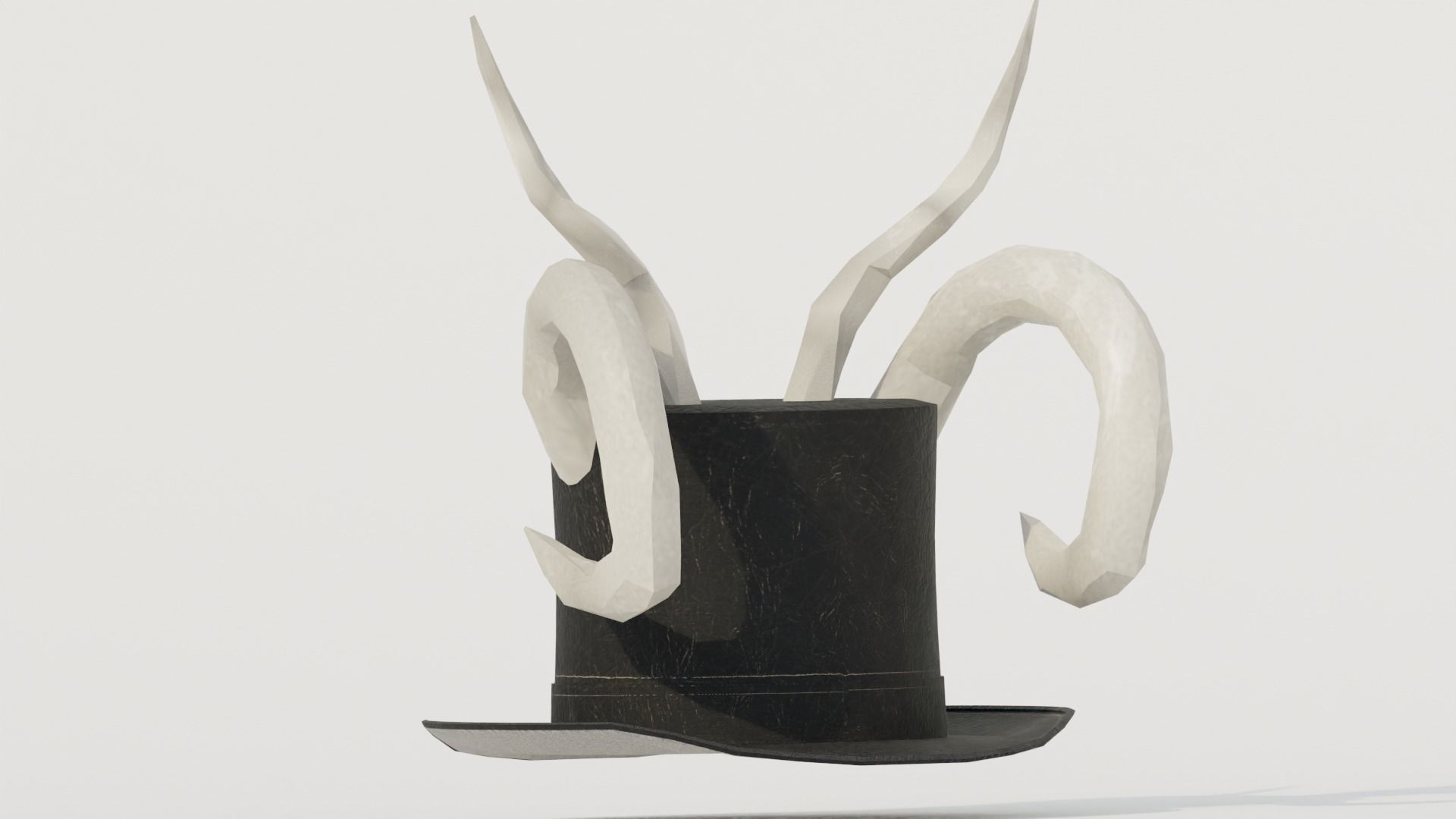 3D model Horned Top Hat VR / AR / lowpoly CGTrader