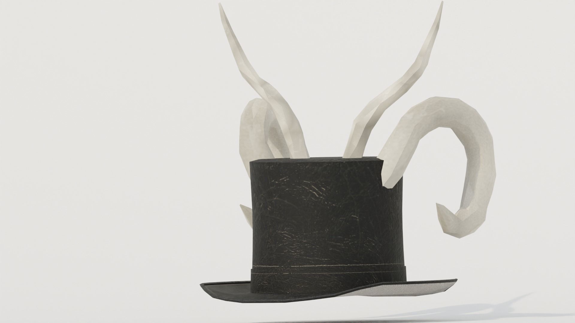 3D model Horned Top Hat VR / AR / lowpoly CGTrader